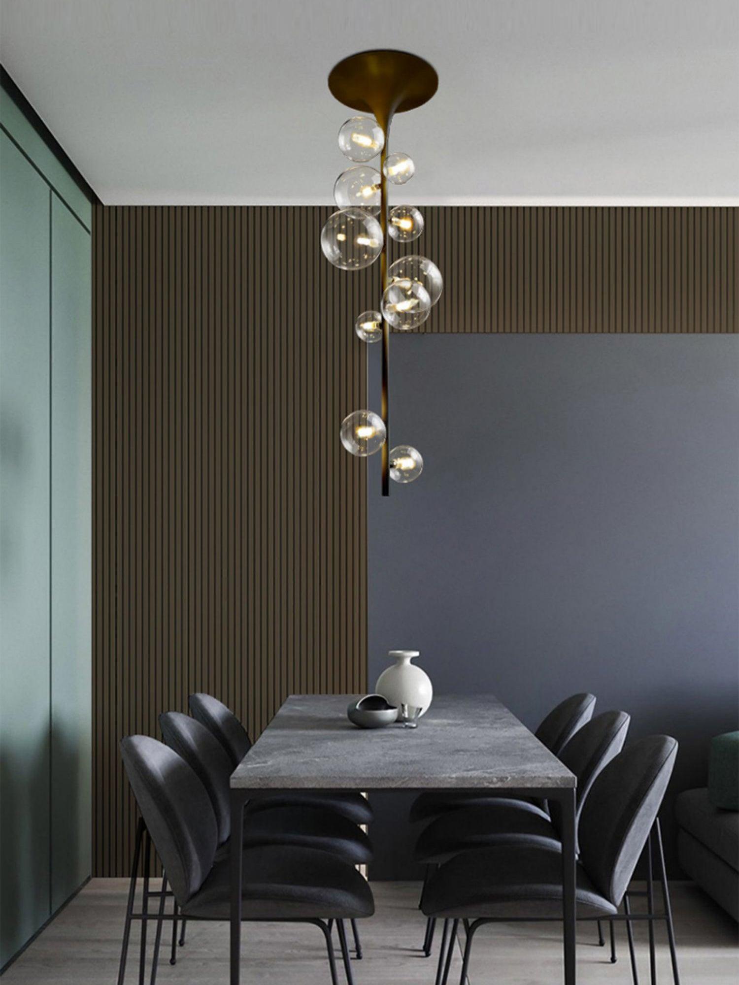 Lustra Pendelleuchte Messing Glas Kaskadierung-Letslighting
