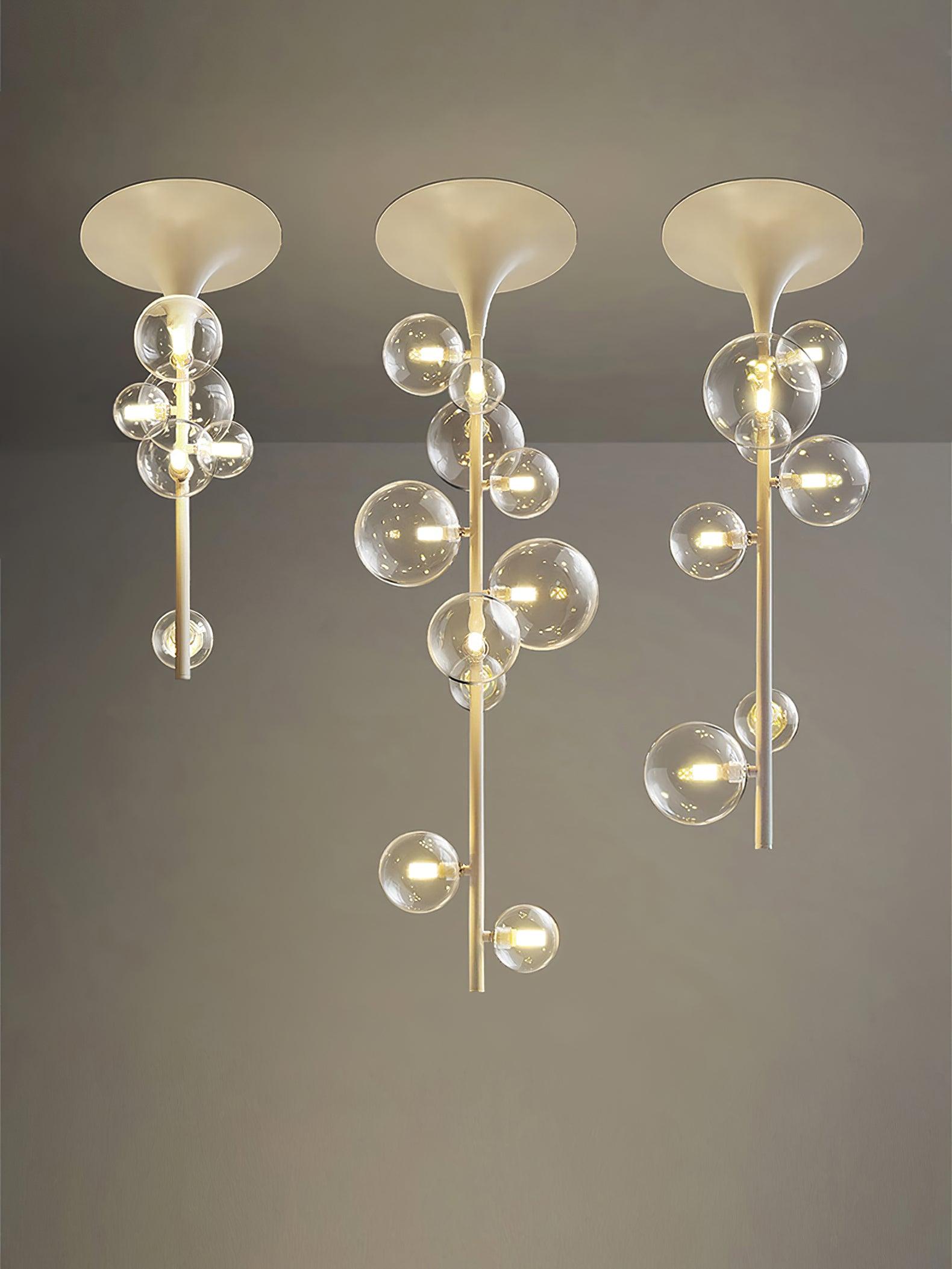 Lustra Pendelleuchte Messing Glas Kaskadierung-Letslighting