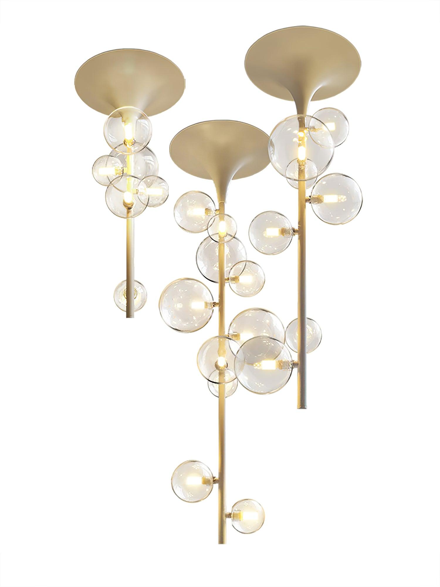 Lustra Pendelleuchte Messing Glas Kaskadierung-Letslighting
