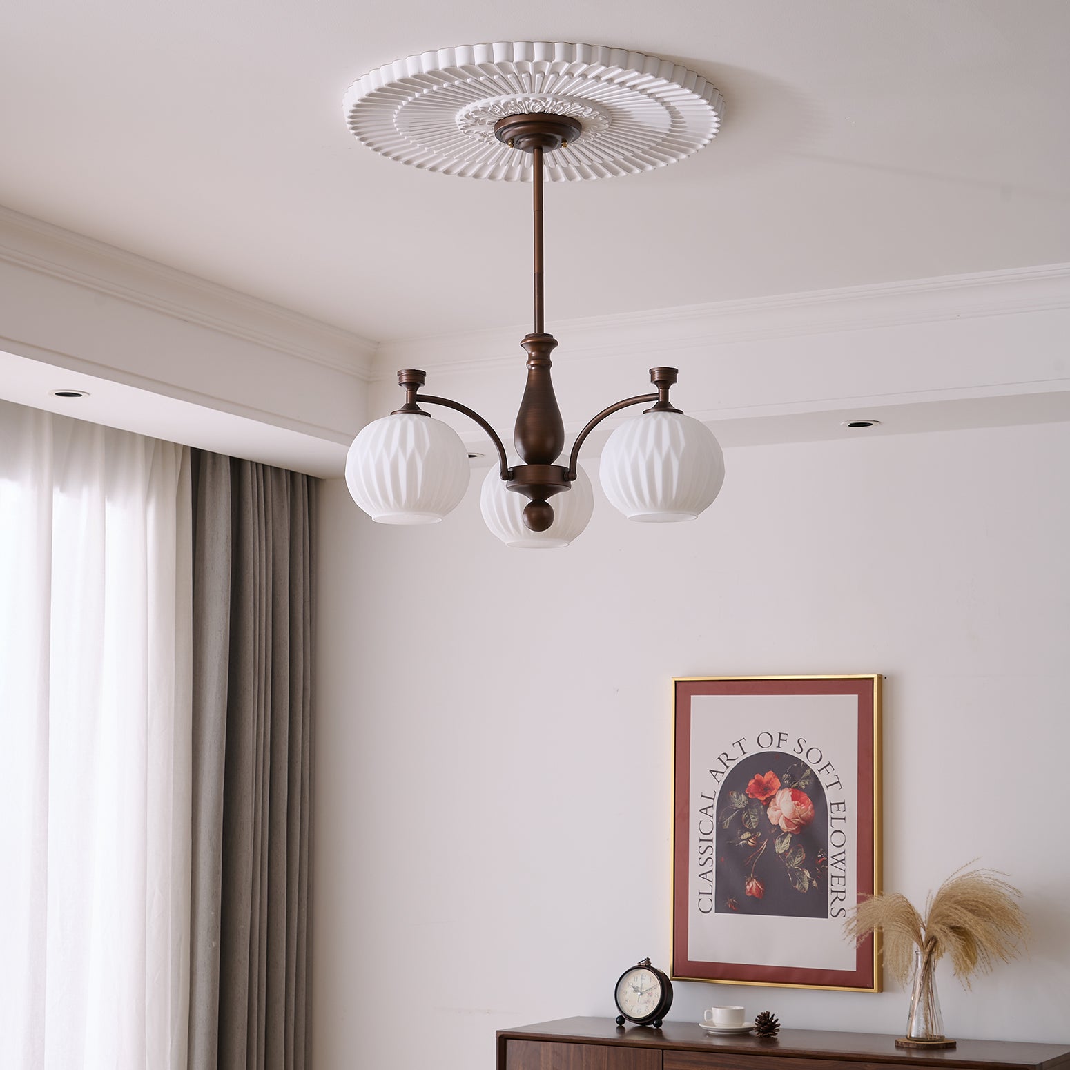 Aurora Kronleuchter Orb Frosted Vintage-Letslighting