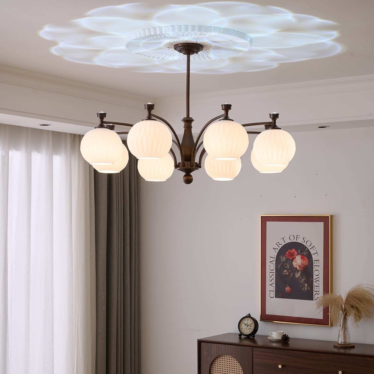 Aurora Kronleuchter Orb Frosted Vintage-Letslighting
