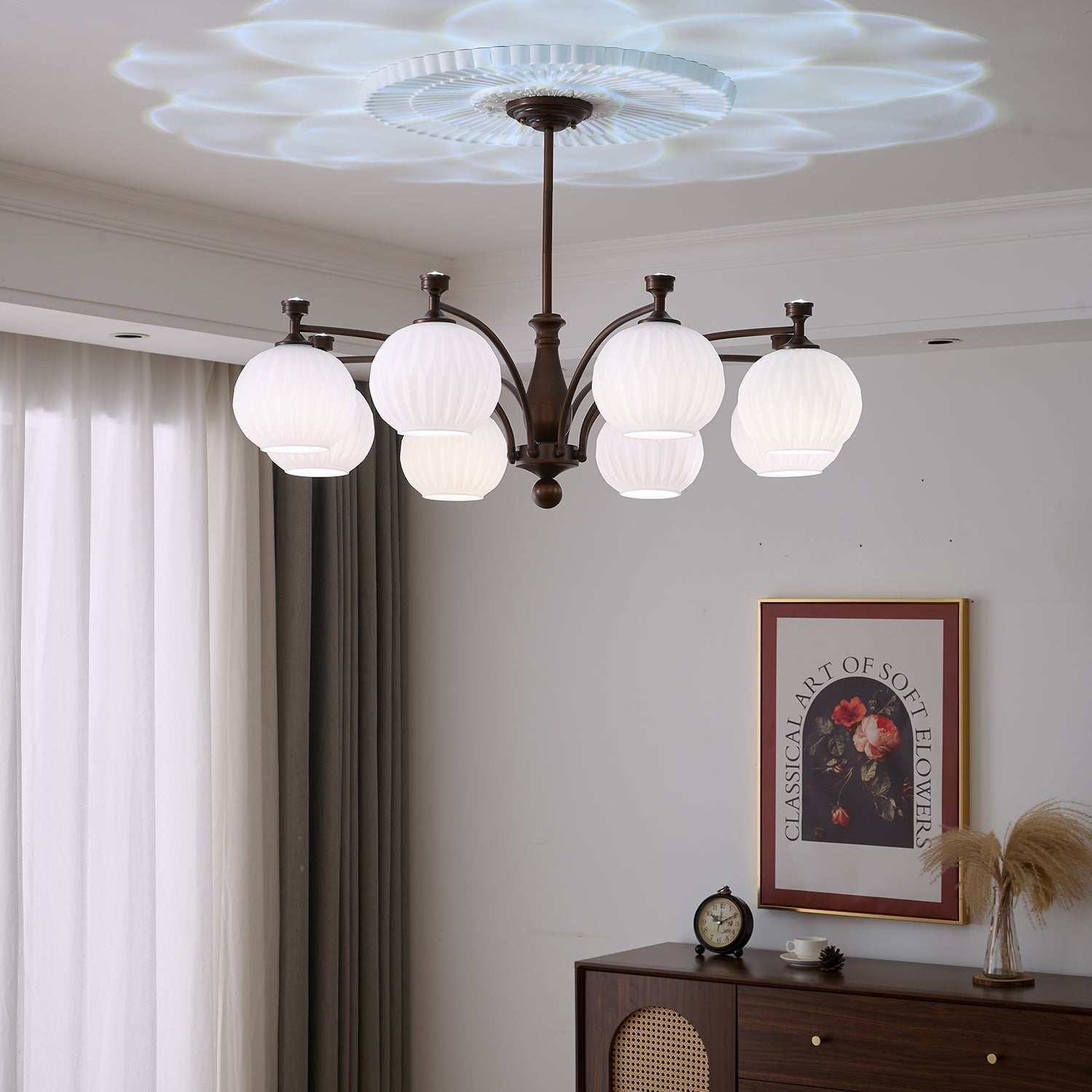 Aurora Kronleuchter Orb Frosted Vintage-Letslighting