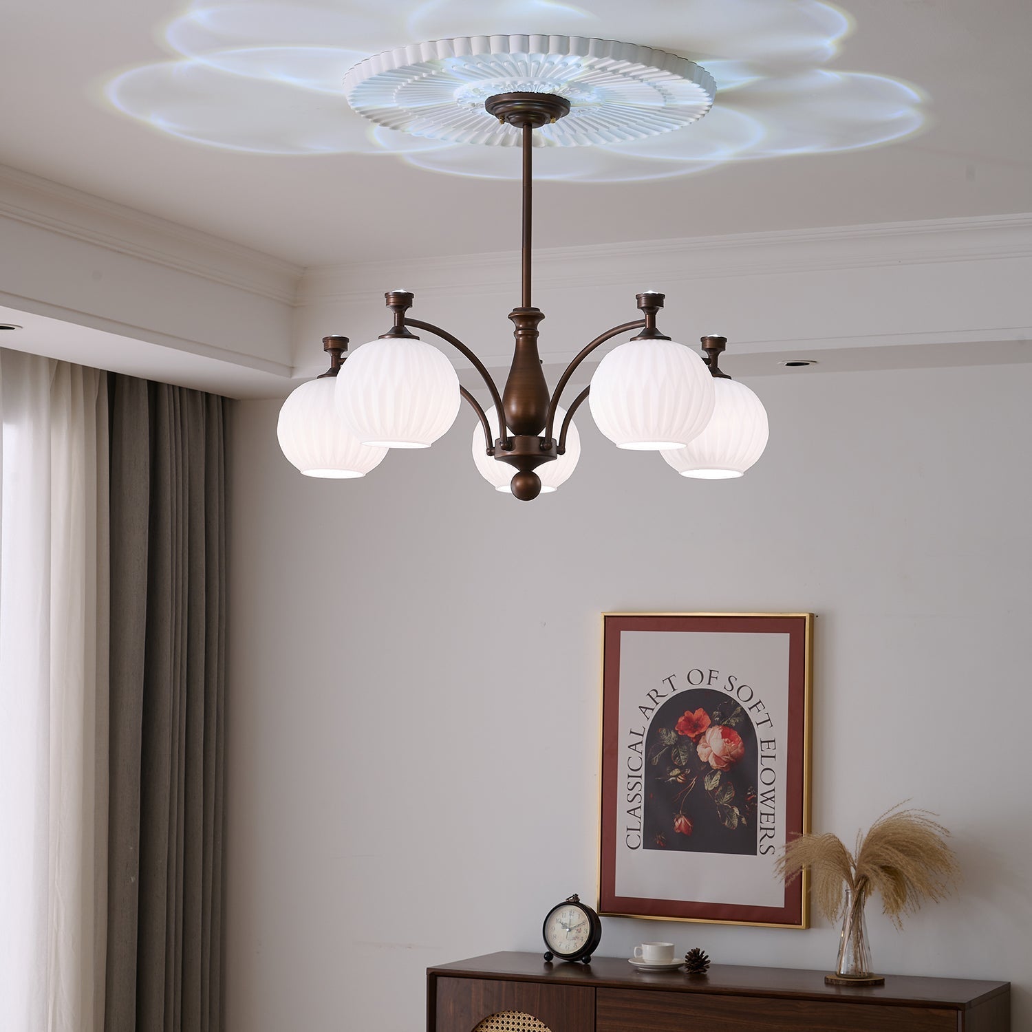 Aurora Kronleuchter Orb Frosted Vintage-Letslighting