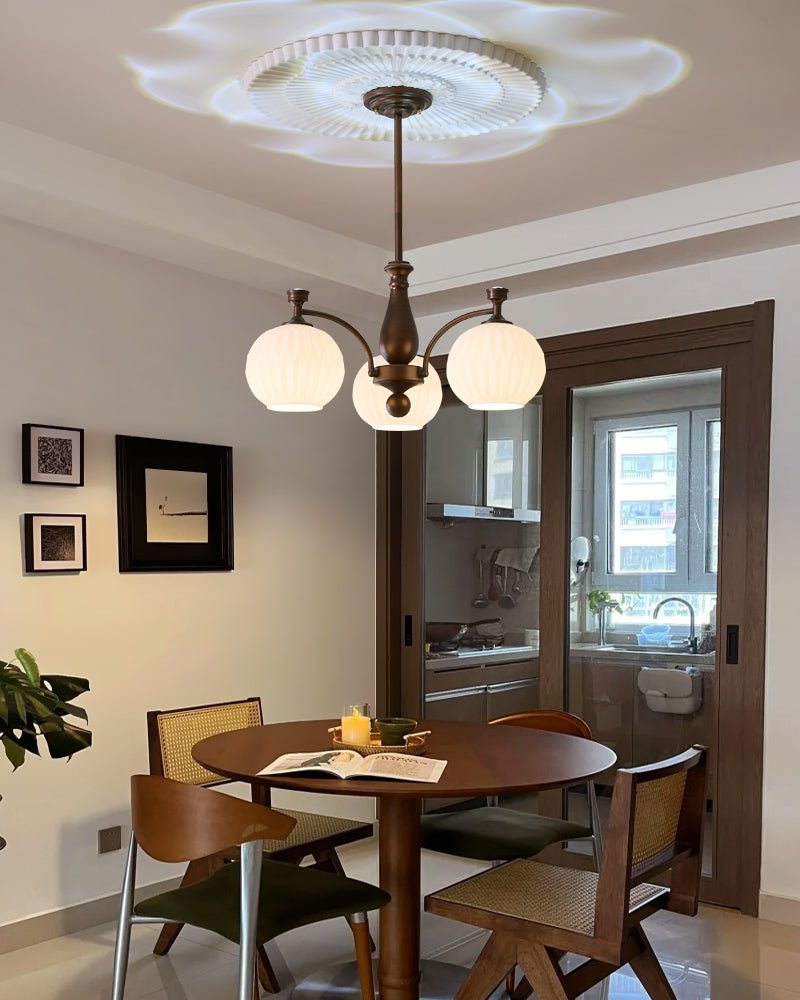 Aurora Kronleuchter Orb Frosted Vintage-Letslighting