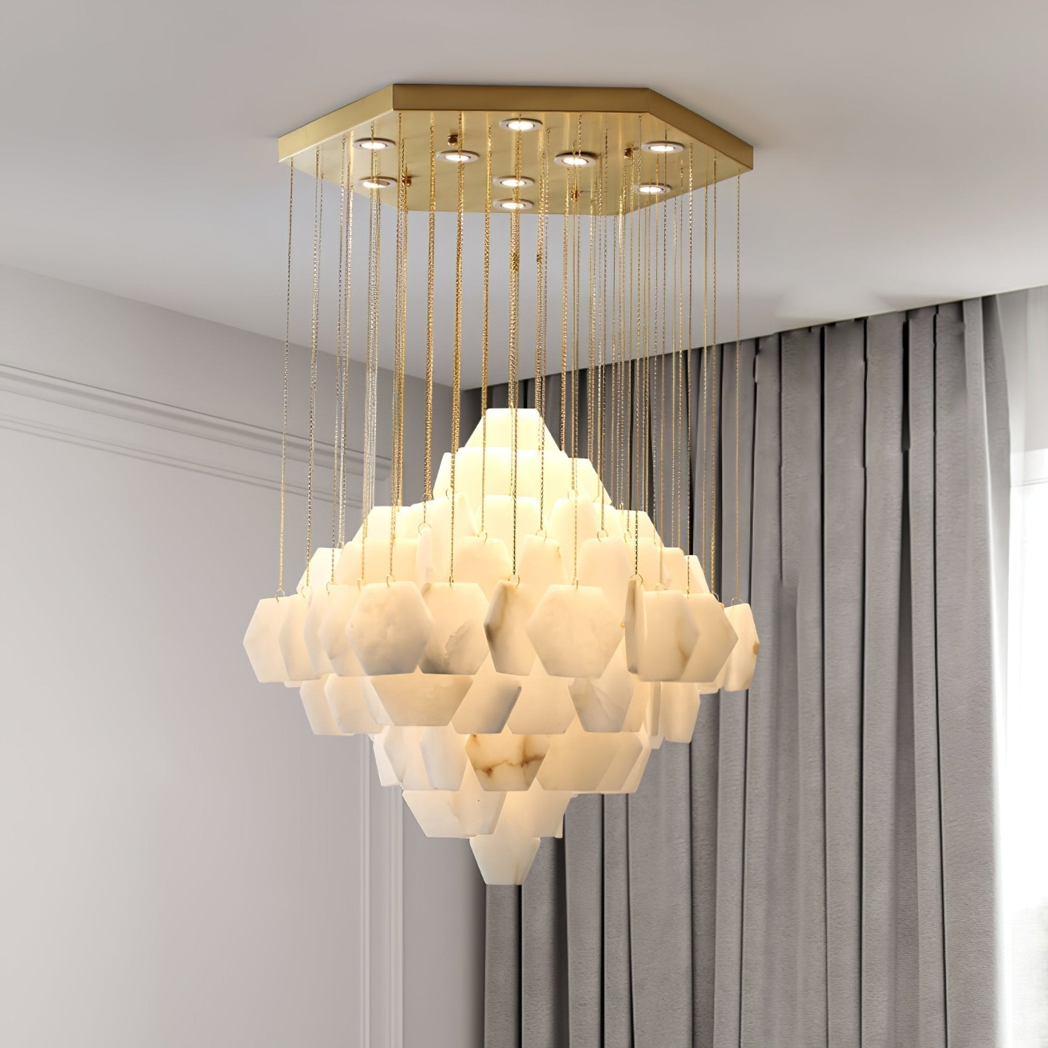 Aurelia Luxury Alabaster Chandelier - Neutralighting