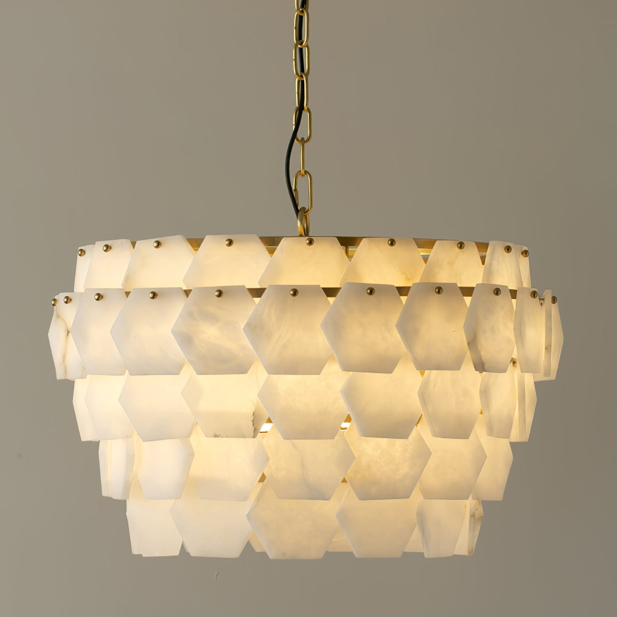 Evenaris Honeycomb Alabaster Chandelier - Neutralighting