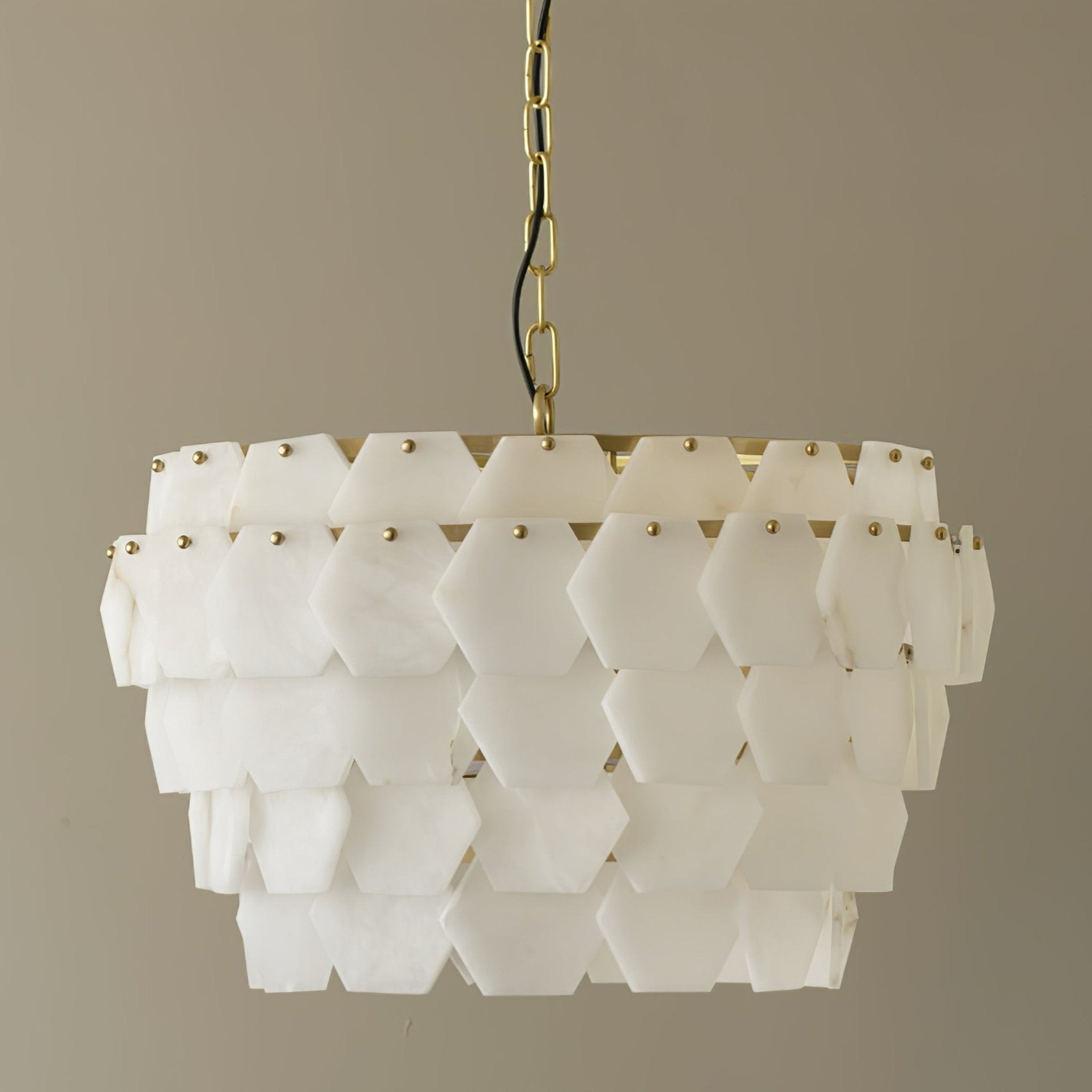 Evenaris Honeycomb Alabaster Chandelier - Neutralighting