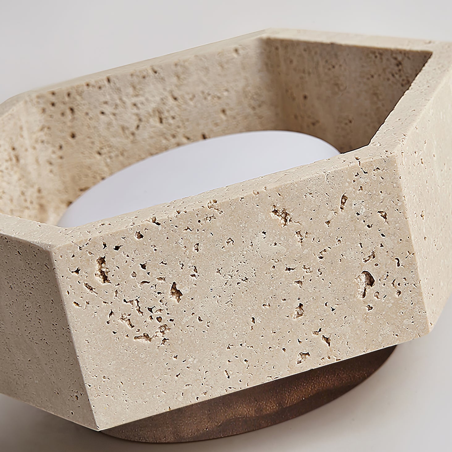 Hexara Travertine Hexagonal Ceiling Light - Neutralighting