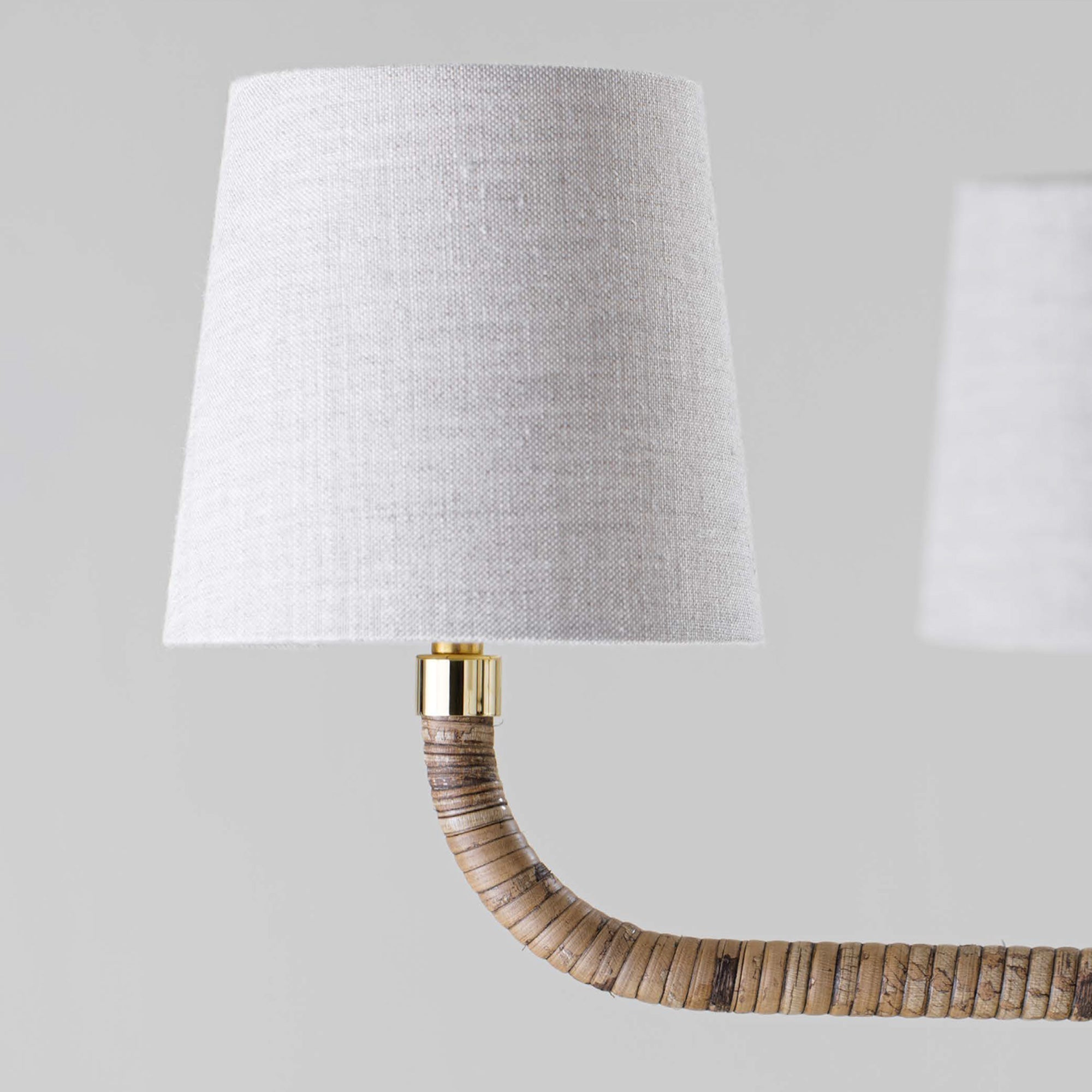 Avdoria Vintage Industrieller Holden-Rattan Gold Stoff-Kronleuchter-Letslighting