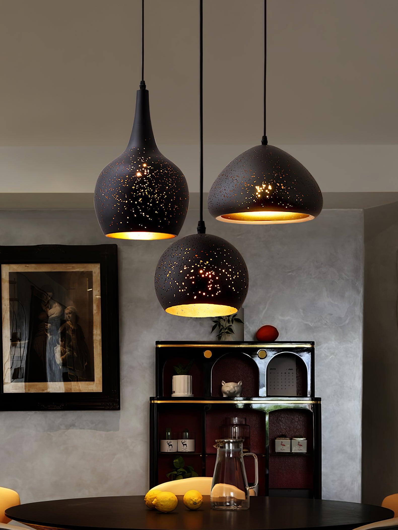 Solara Industrielle Vintage Hohlpendelleuchte-Letslighting