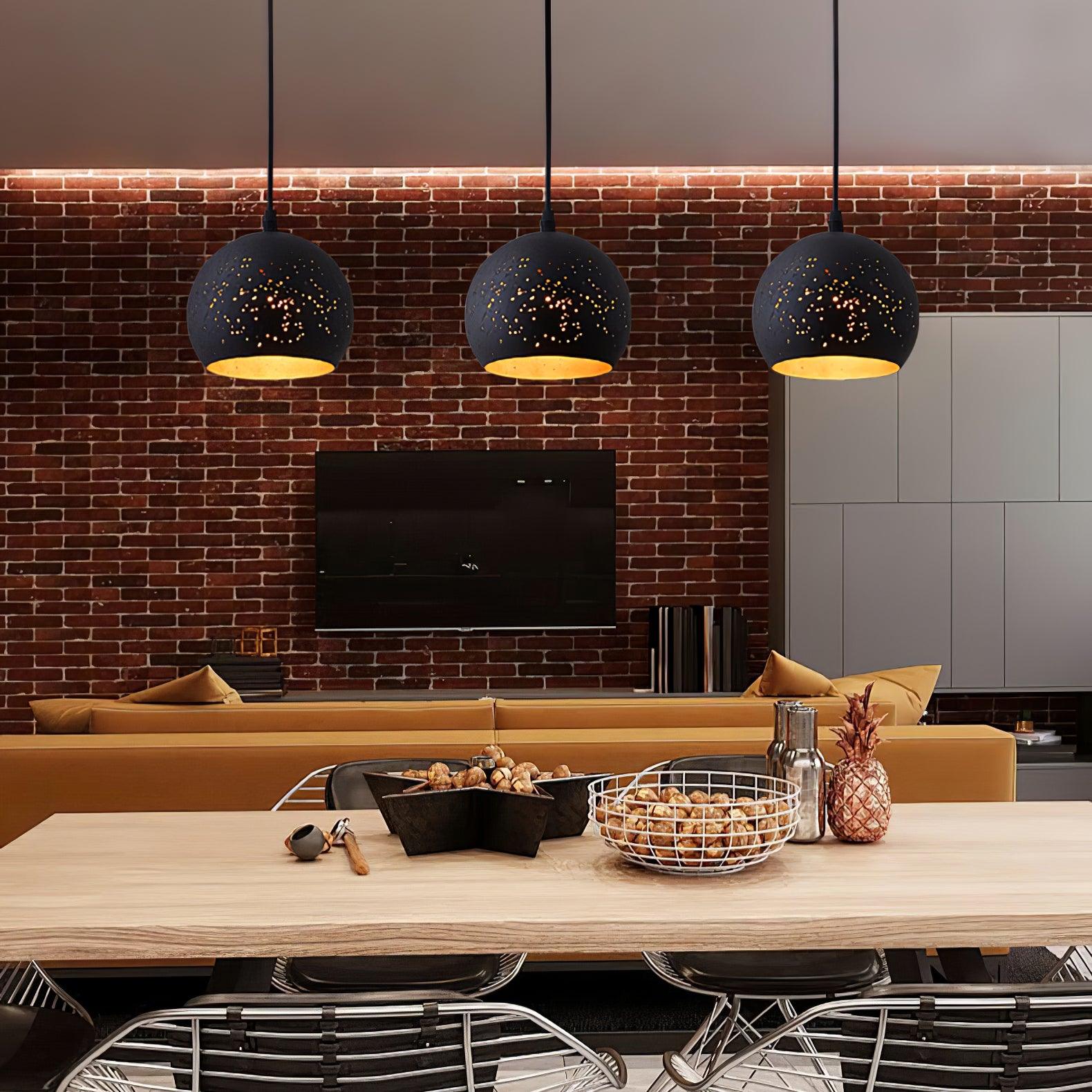 Solara Industrielle Vintage Hohlpendelleuchte-Letslighting
