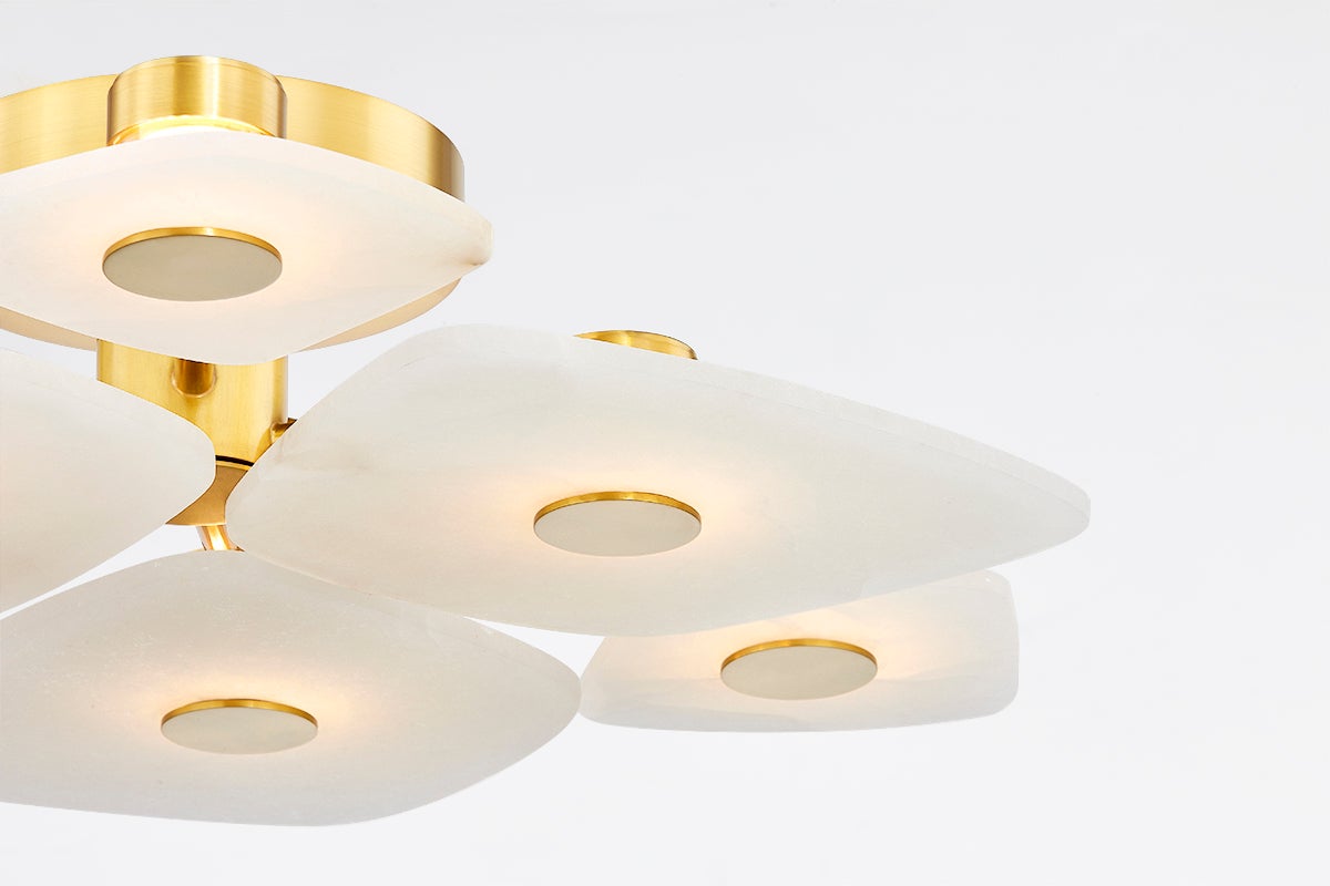 Cothaiel Individual Creativity Metal Alabaster Ceiling Lamp - Letslighting