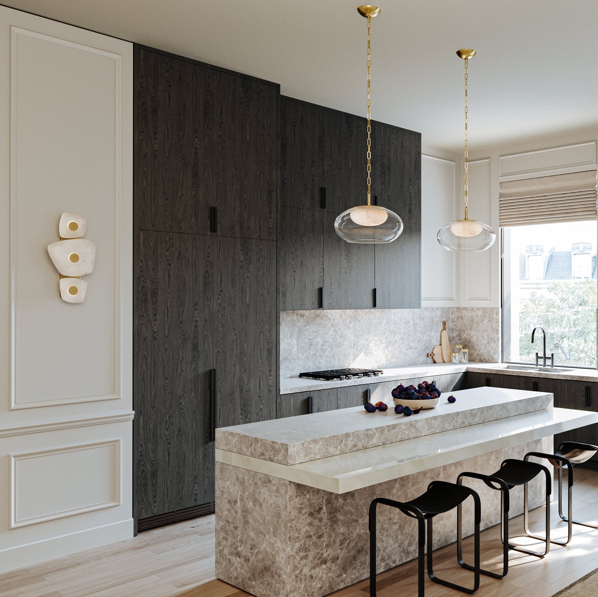 Vavenarae Asymmetric Alabaster Wall Light - Neutralighting