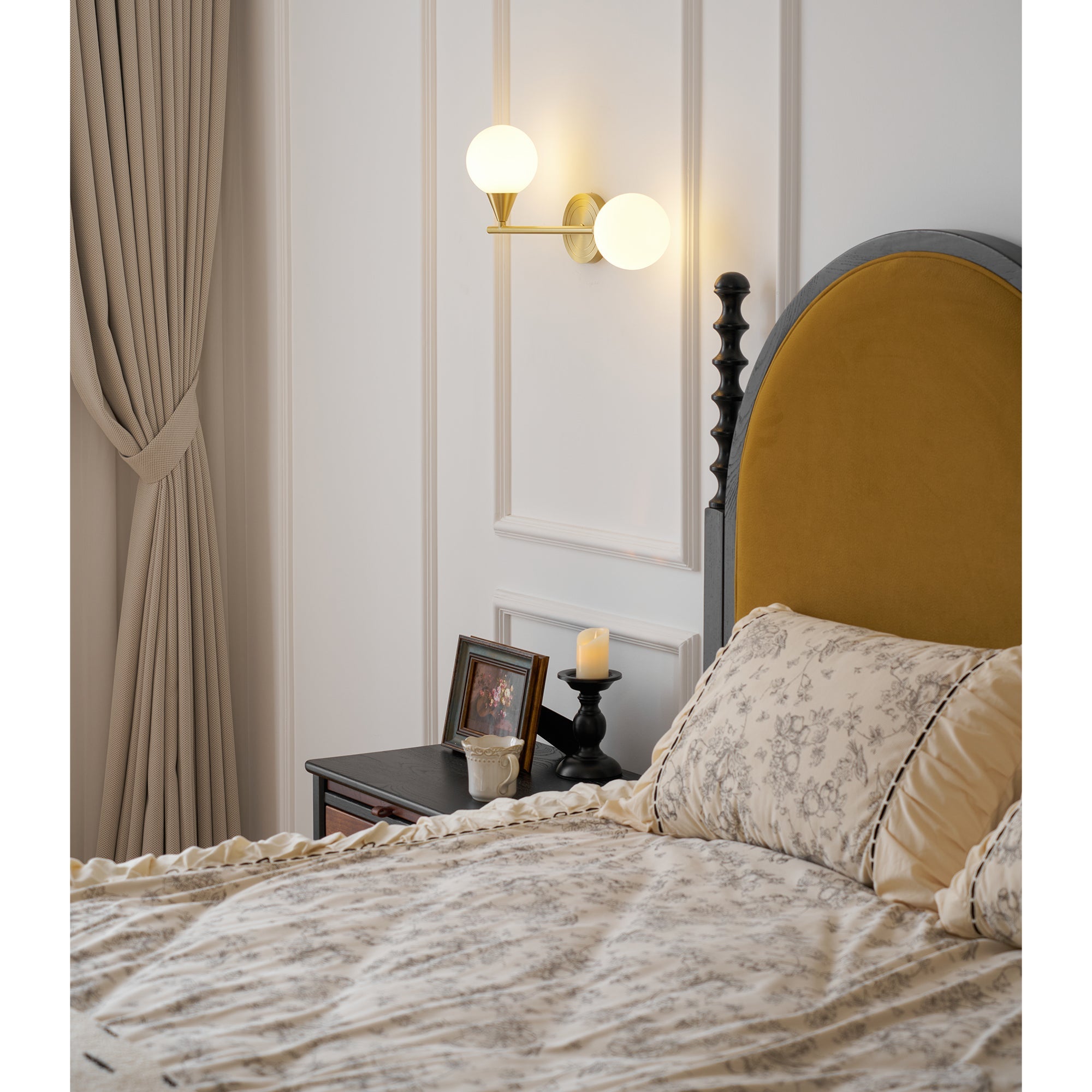 Holten Verstellbare Messing-Glas Wandleuchte-Letslighting