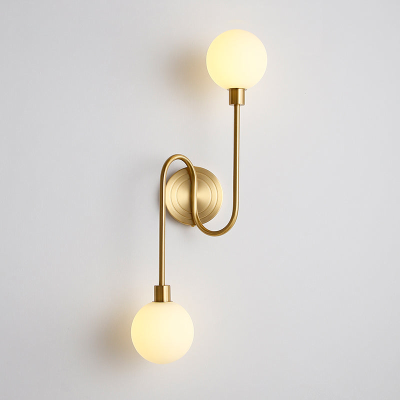 Holten Verstellbare Messing-Glas Wandleuchte-Letslighting