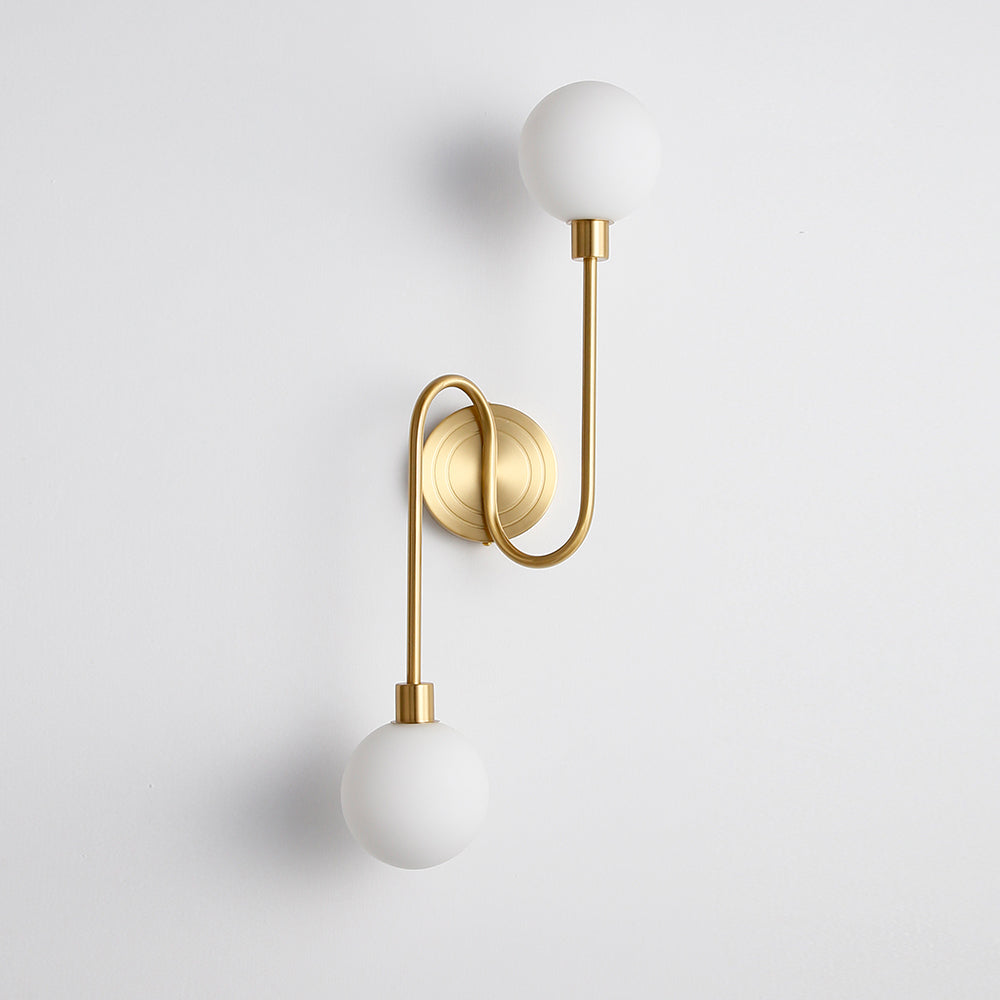 Holten Verstellbare Messing-Glas Wandleuchte-Letslighting