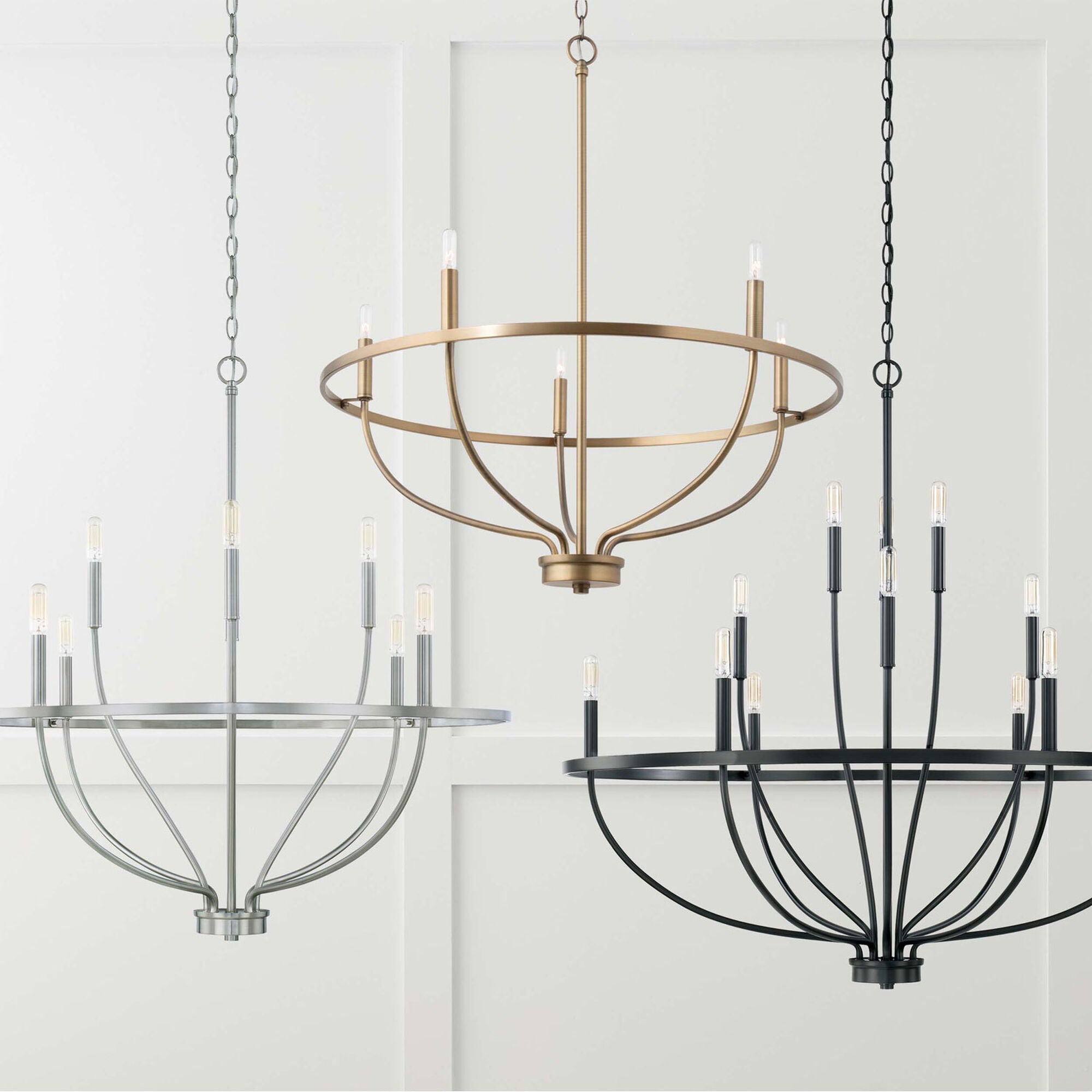 Myphaos Industrieller Vintage Kronleuchter aus Messing-Letslighting