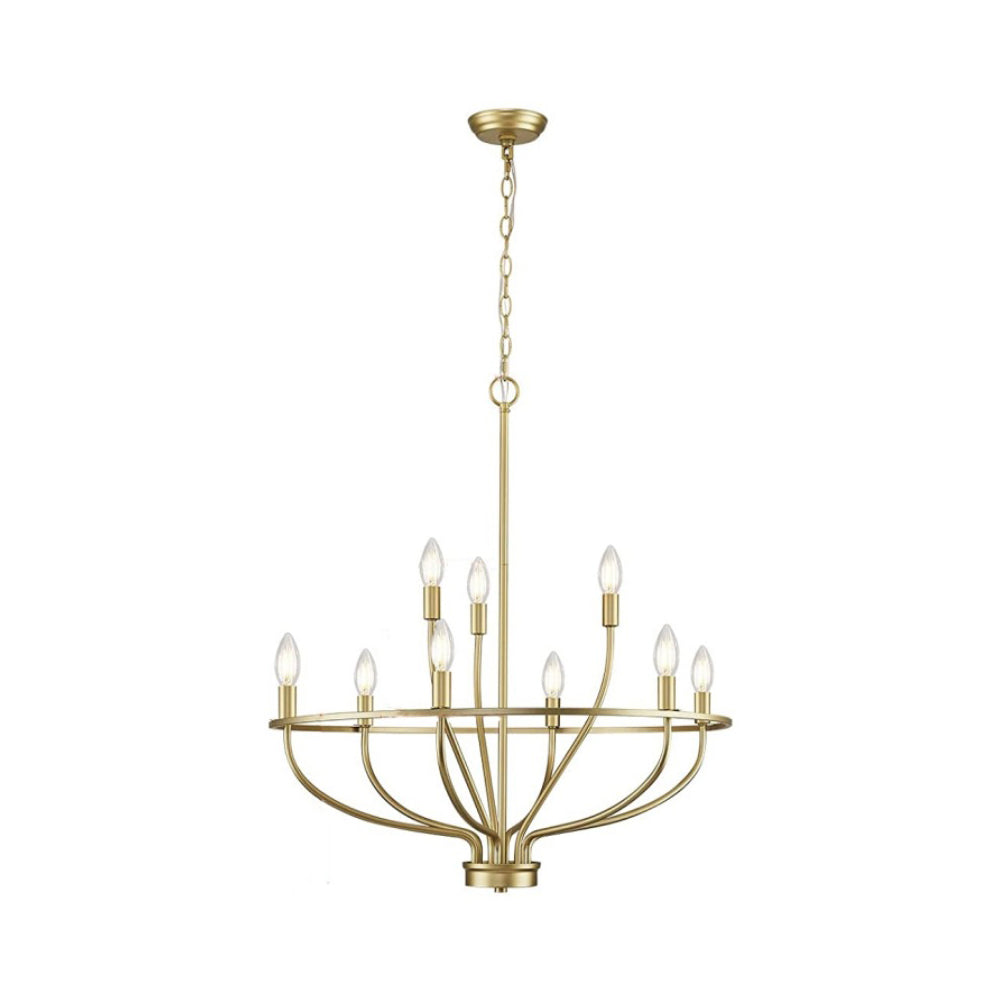 Myphaos Industrieller Vintage Kronleuchter aus Messing-Letslighting