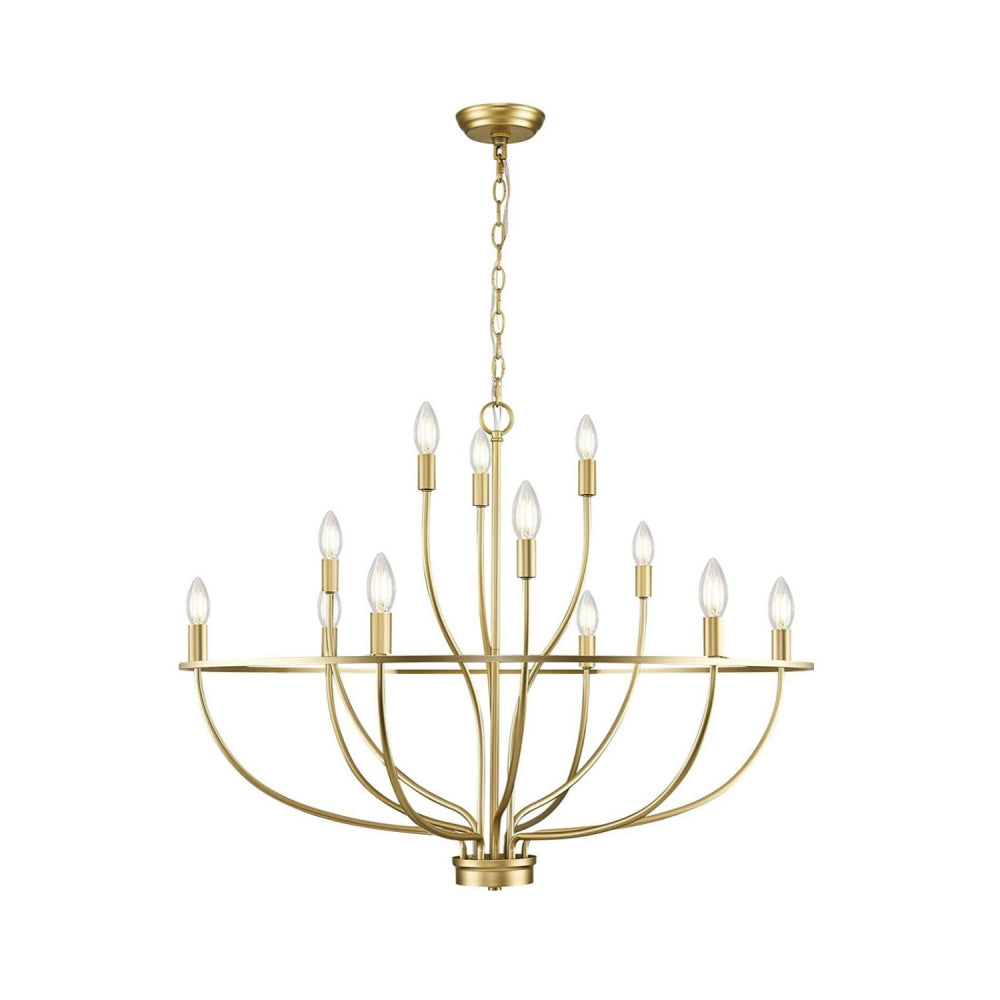 Myphaos Industrieller Vintage Kronleuchter aus Messing-Letslighting