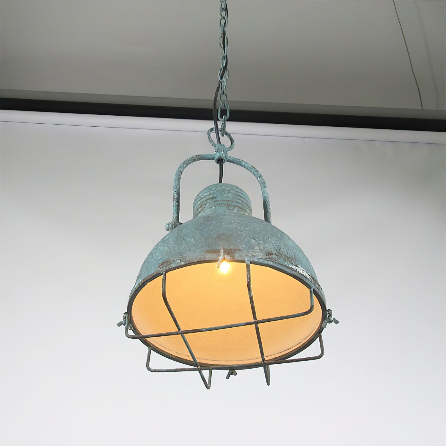 Hopedale Vintage Industrial Antik Grün Pendelleuchte-Letslighting
