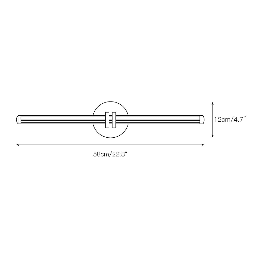 Horizon Messing Glas Wandleuchte-Letslighting