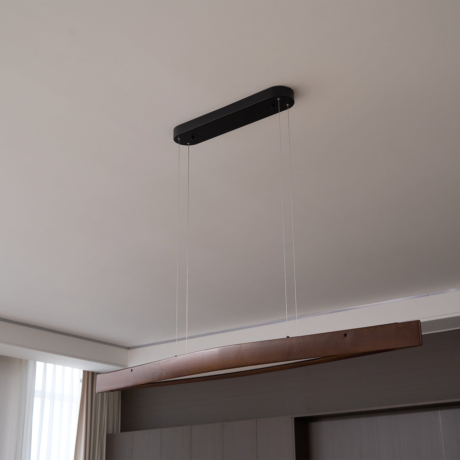 Horizon Linear Wood Pendant Lamp - Blowlighting