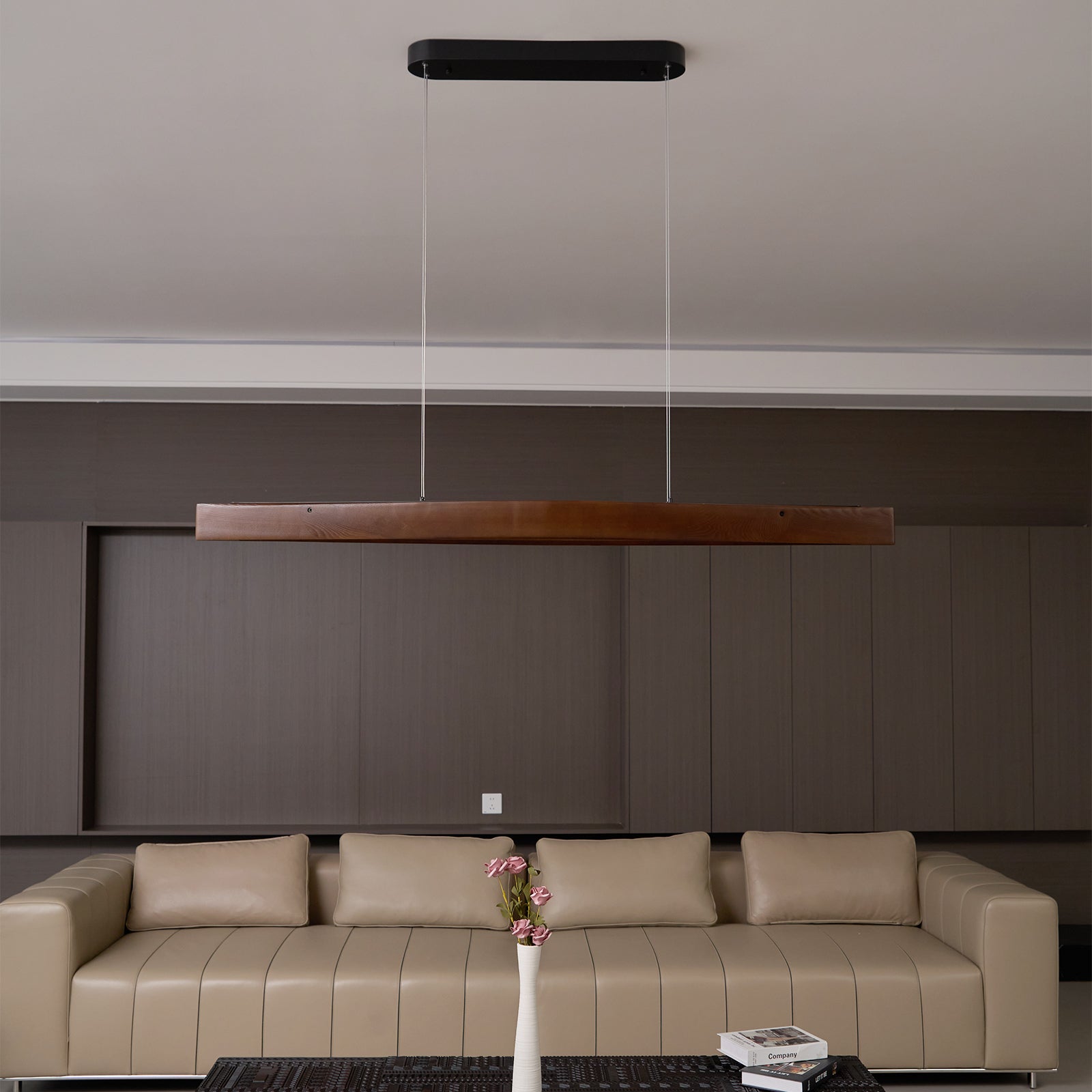 Horizon Linear Wood Pendant Lamp - Blowlighting