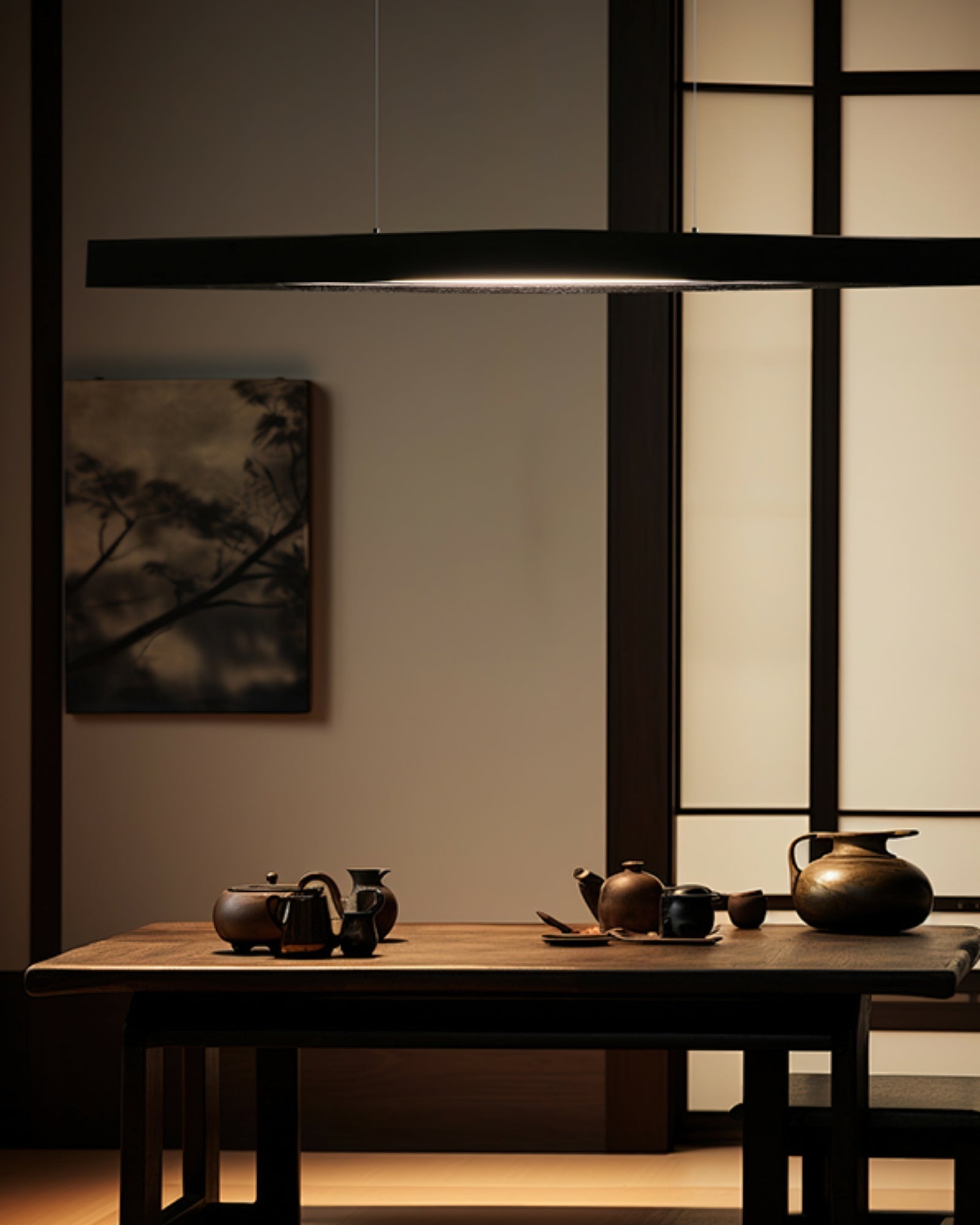 Horizon Linear Wood Pendant Lamp - Blowlighting