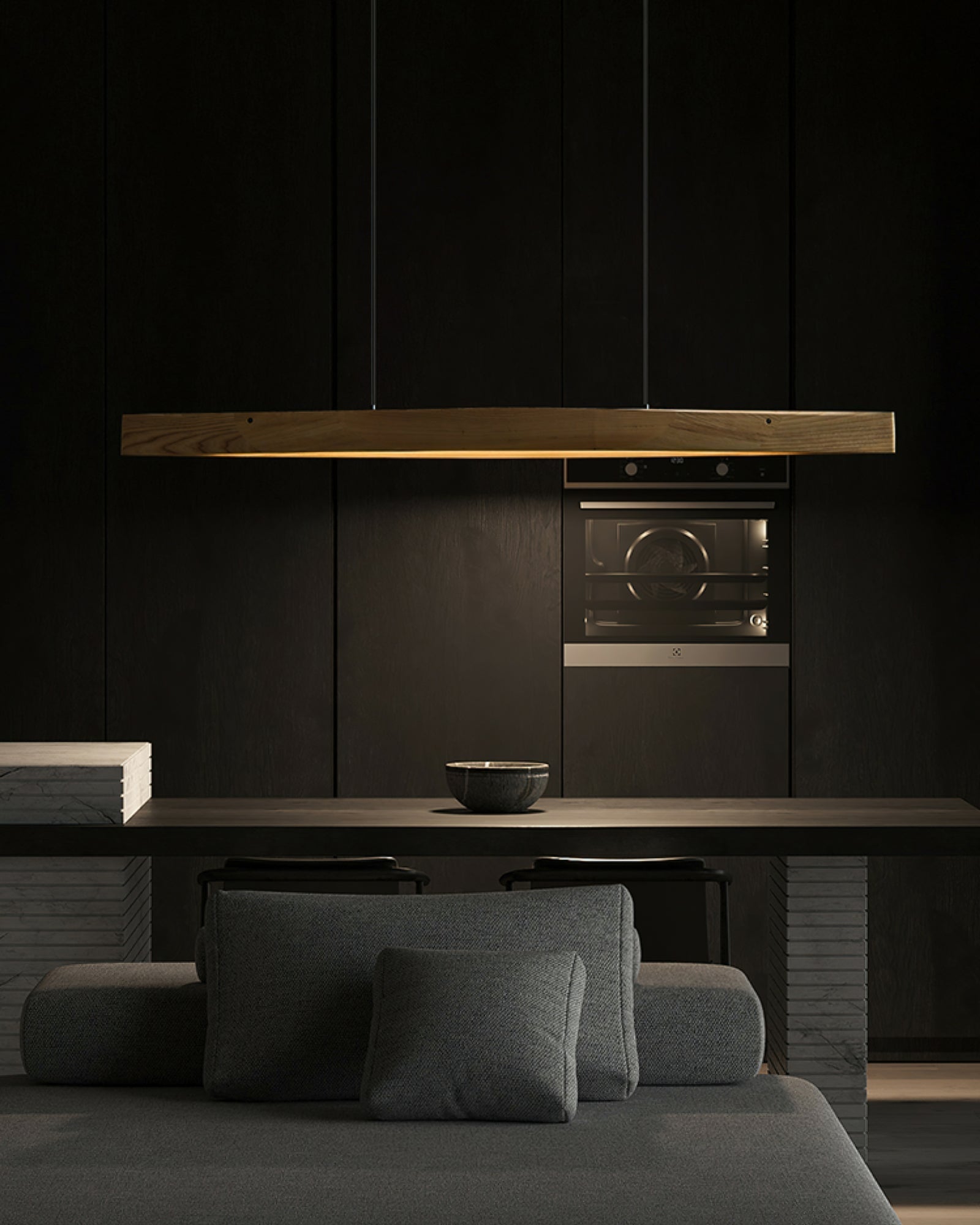 Horizon Linear Wood Pendant Lamp - Blowlighting