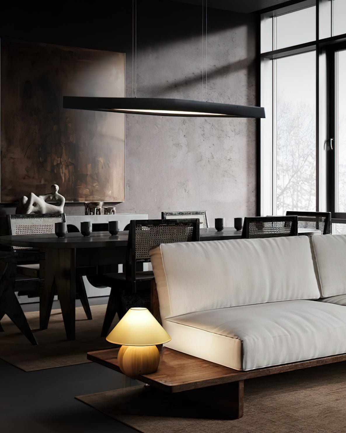 Horizon Linear Wood Pendant Lamp - Blowlighting