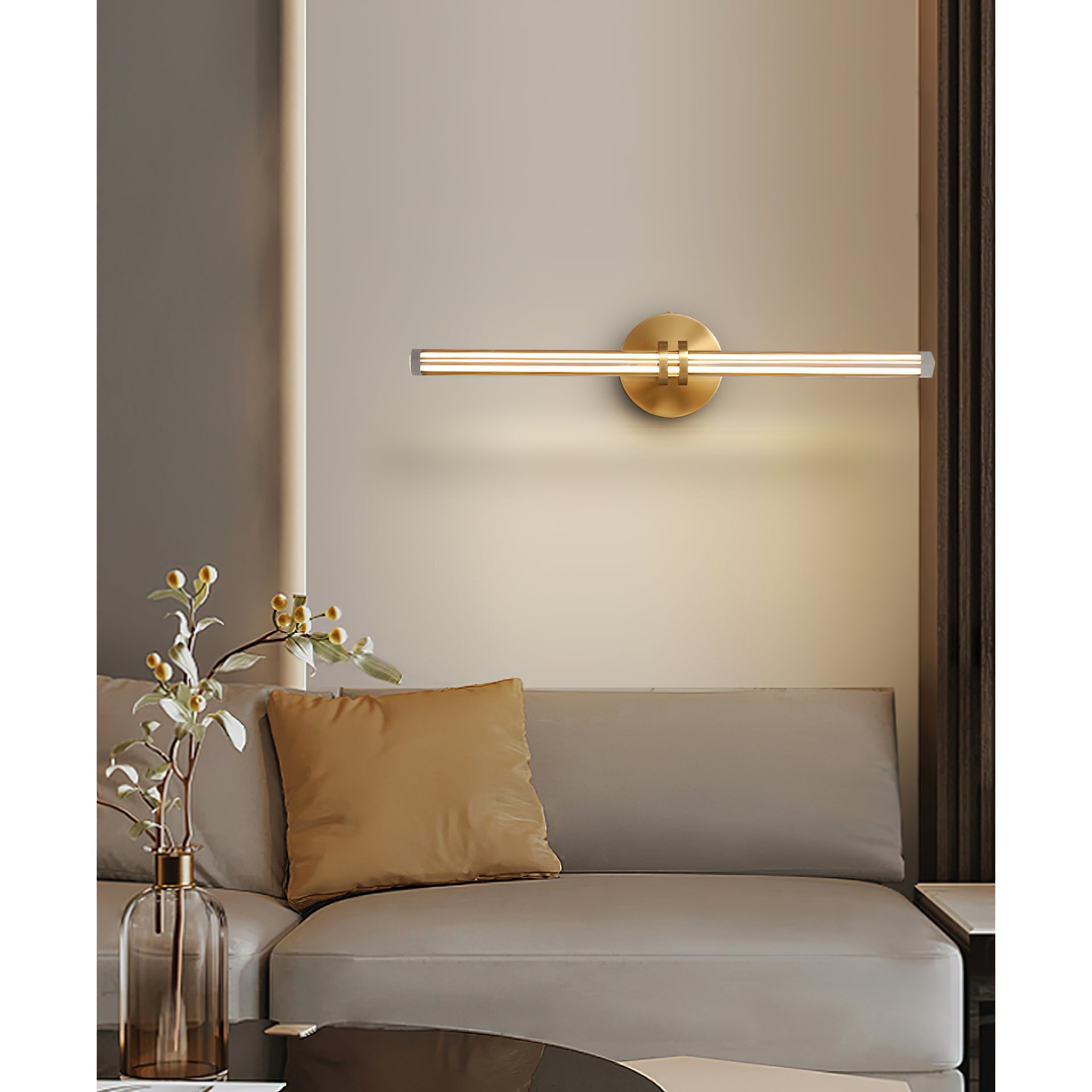 Horizon Messing Glas Wandleuchte-Letslighting