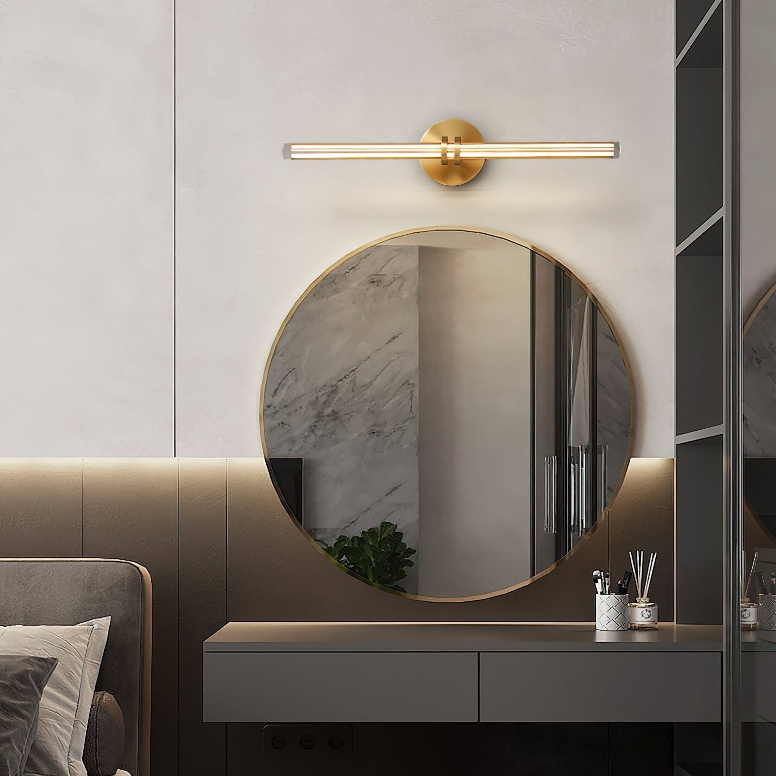 Horizon Messing Glas Wandleuchte-Letslighting
