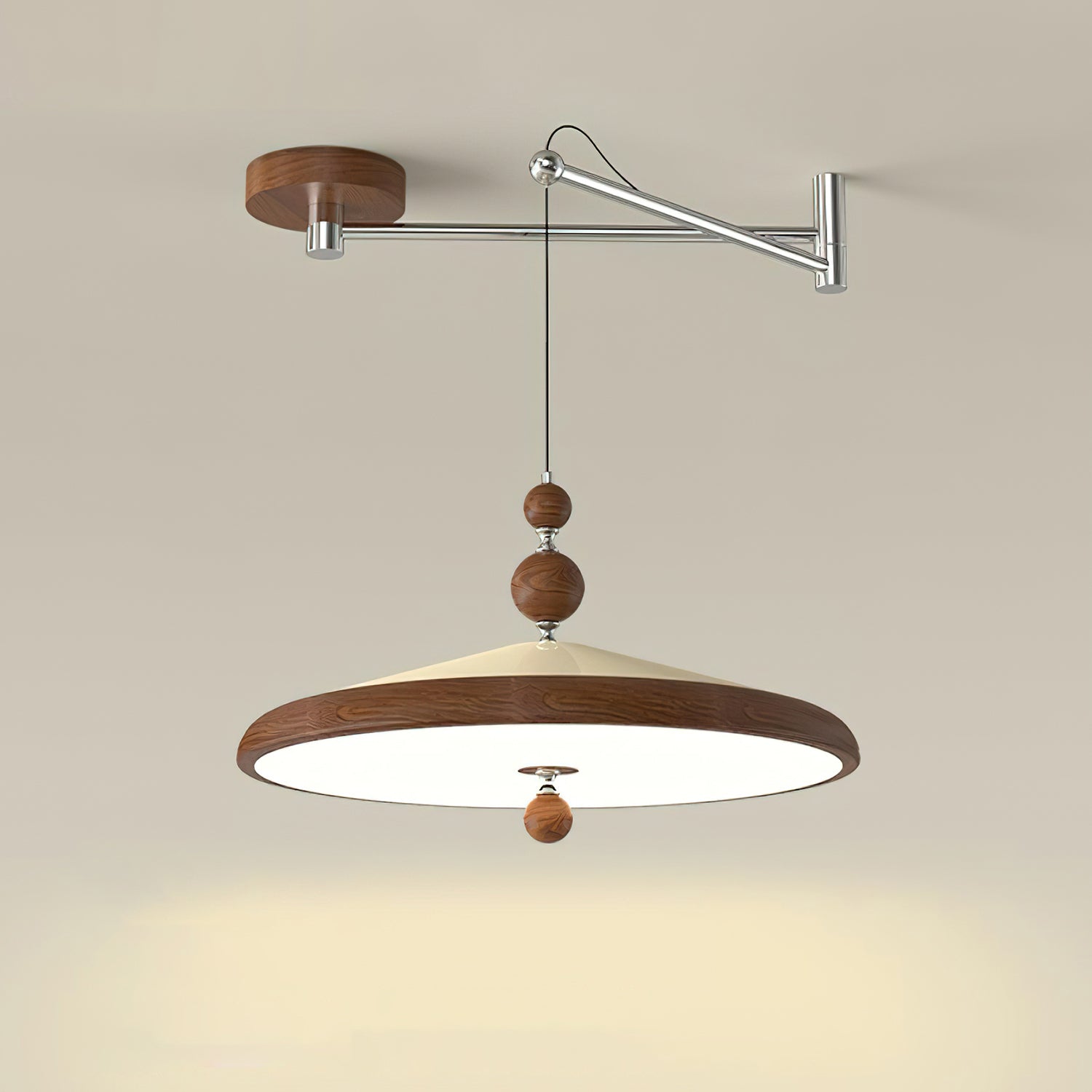 Geyon Pendelleuchte Modern Holz Metall Verstellbar-Letslighting