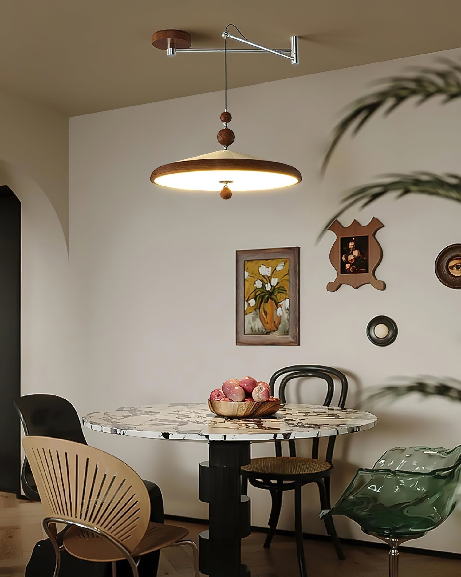 Geyon Pendelleuchte Modern Holz Metall Verstellbar-Letslighting