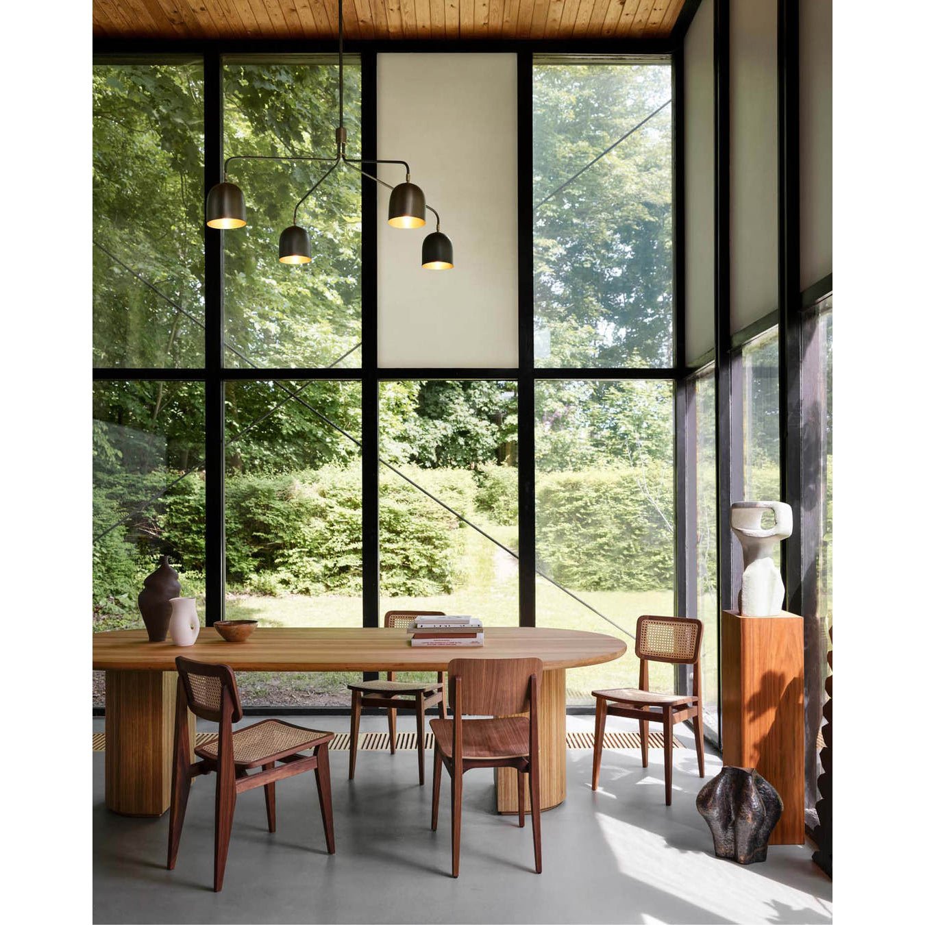 Lustra Kronleuchter Schwarz Messing Industrial-Letslighting