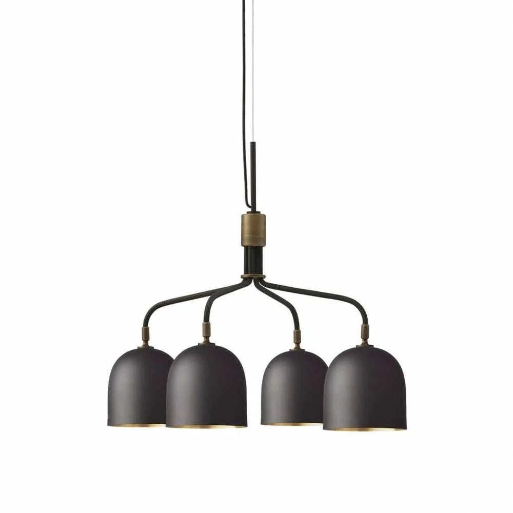 Lustra Kronleuchter Schwarz Messing Industrial-Letslighting