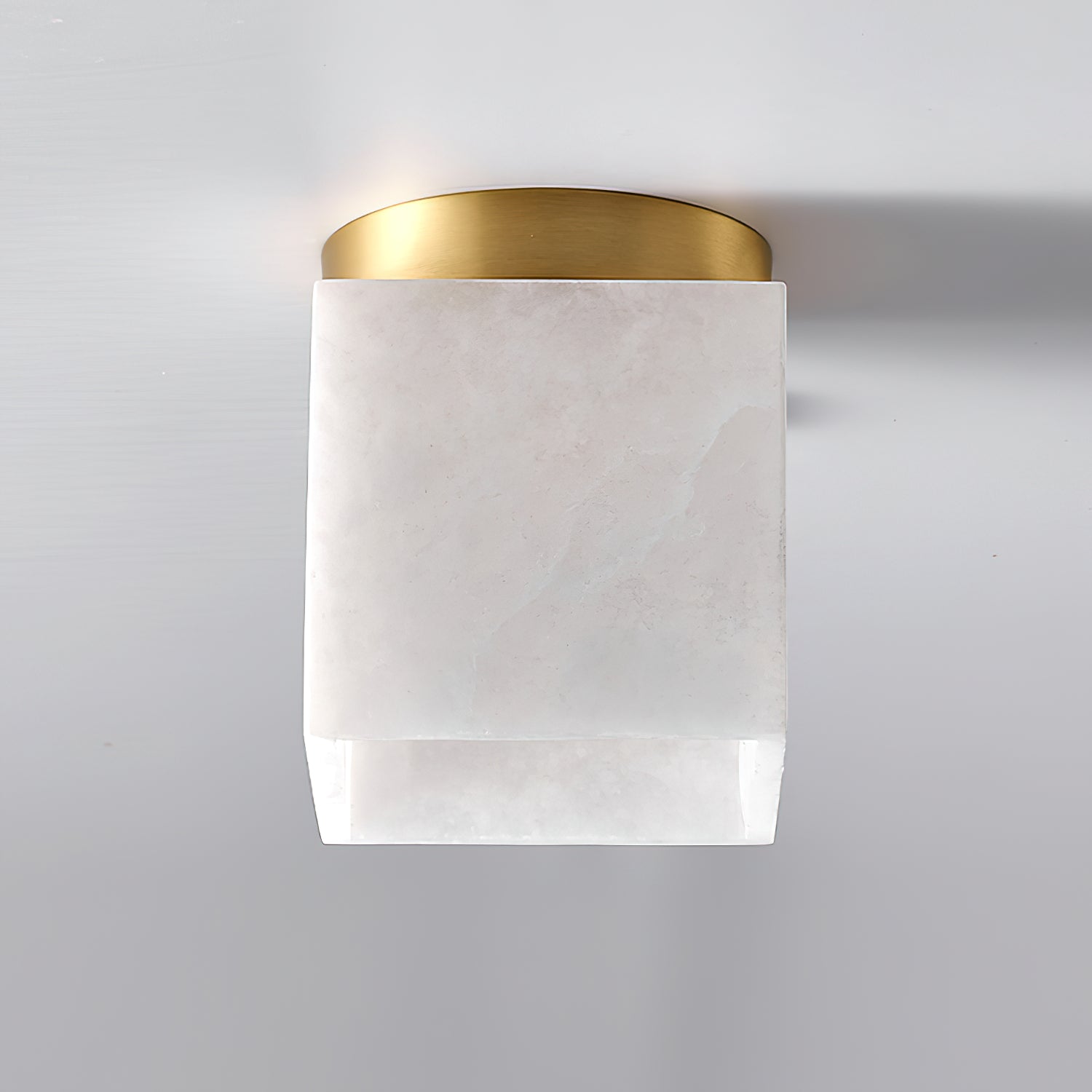 Usilia Modern Minimalist Brass Alabaster Ceiling Light - Letslighting