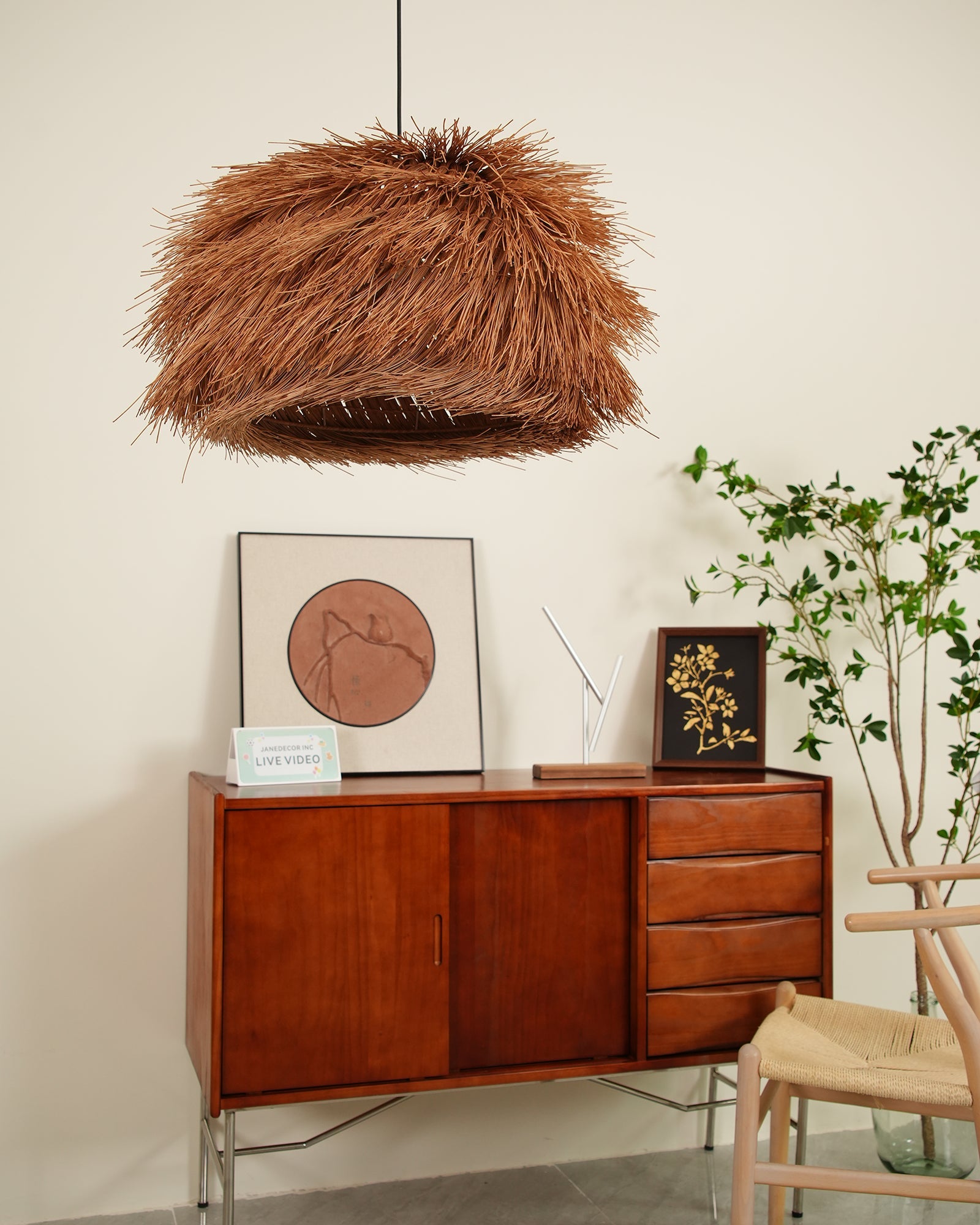 Wickora Vintage Weide Pendelleuchte-Letslighting