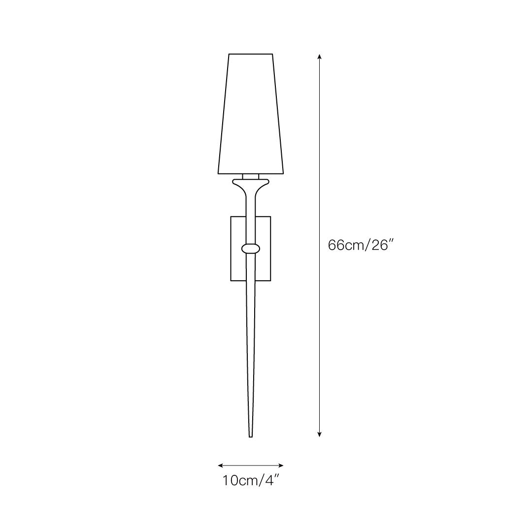 Velirara Industrielle Vintage Wandleuchte aus Messing mit Stoffbezug-Letslighting