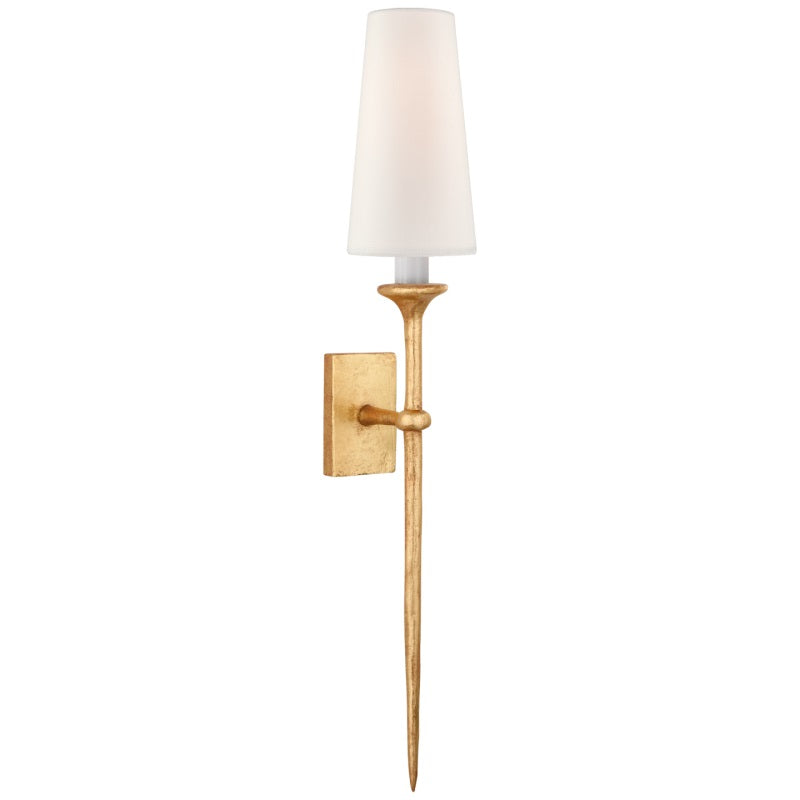 Velirara Industrielle Vintage Wandleuchte aus Messing mit Stoffbezug-Letslighting