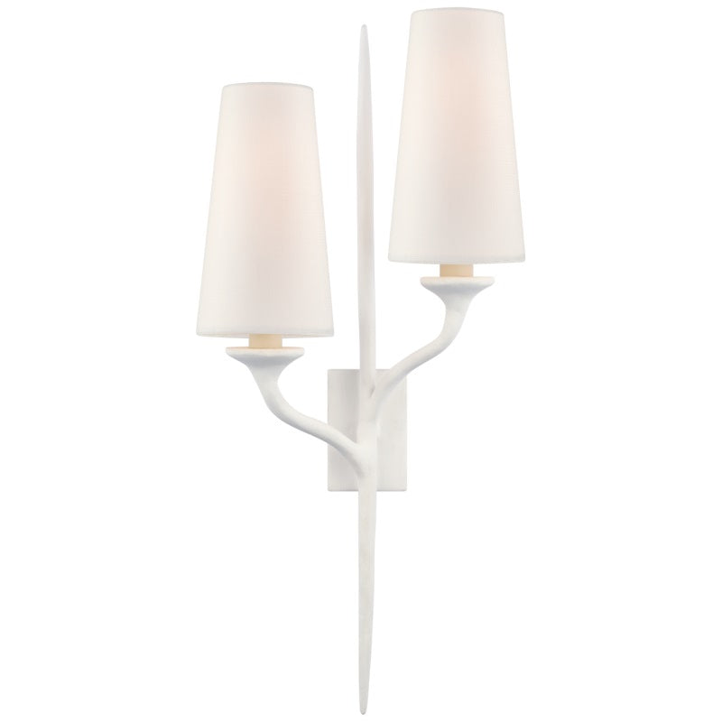 Velirara Industrielle Vintage Wandleuchte aus Messing mit Stoffbezug-Letslighting