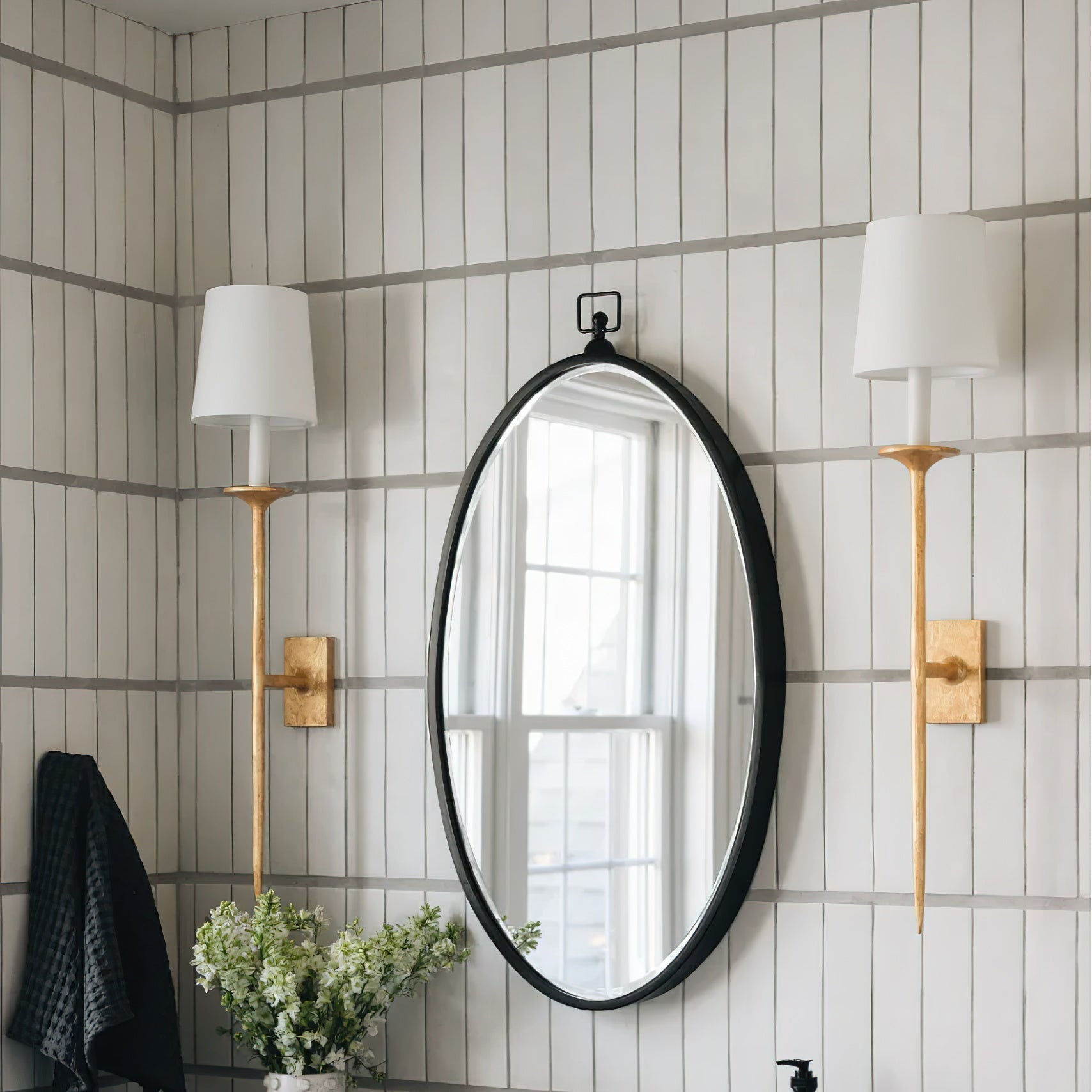 Velirara Industrielle Vintage Wandleuchte aus Messing mit Stoffbezug-Letslighting