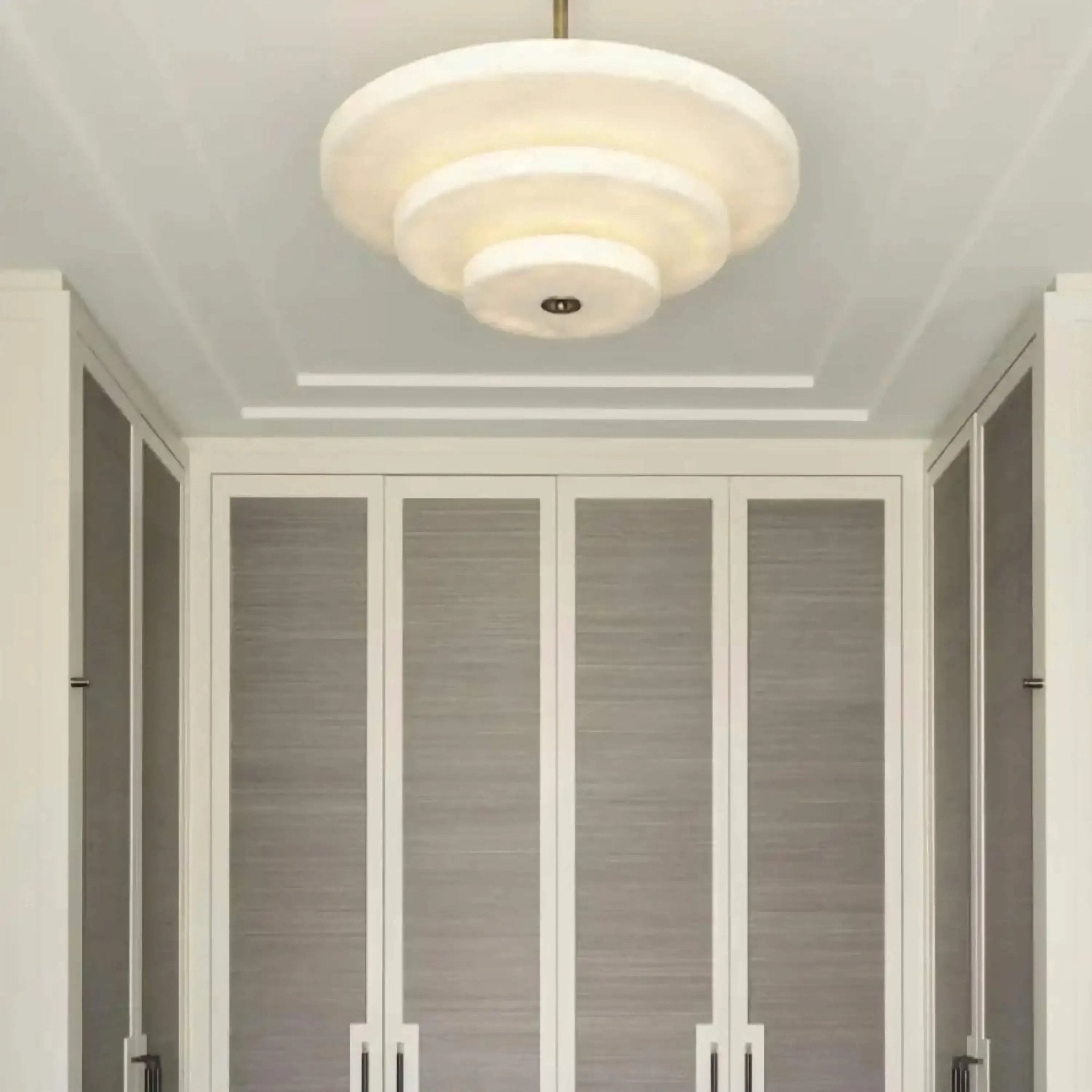 Liora Minimalist Alabaster Pendant Light Chandelier - Neutralighting