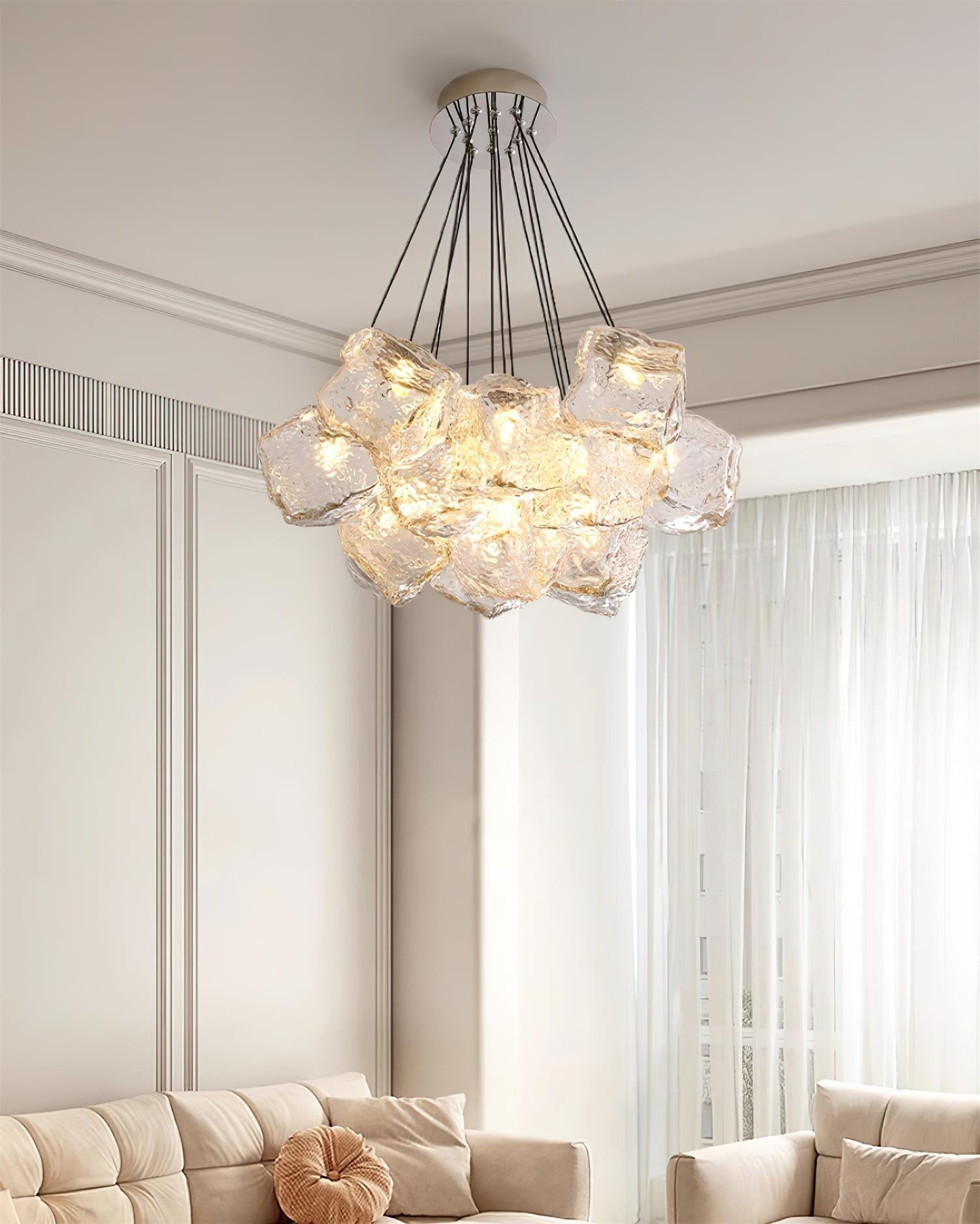 Pebine Gruppiert Glas Kronleuchter-Letslighting