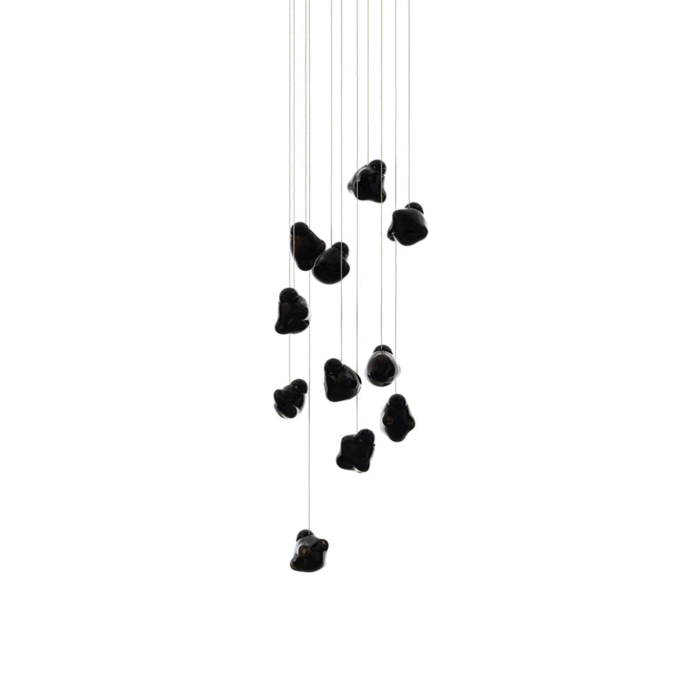 Vasilen Ice Pier Schwarz Glas Pendelleuchte-Letslighting