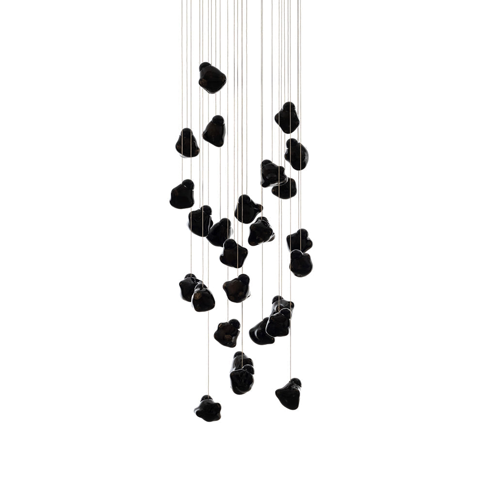 Vasilen Ice Pier Schwarz Glas Pendelleuchte-Letslighting