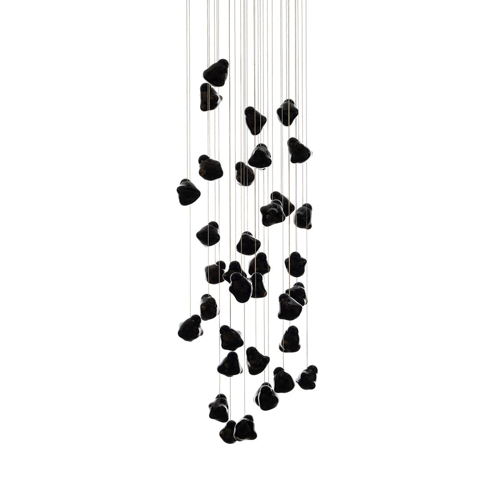 Vasilen Ice Pier Schwarz Glas Pendelleuchte-Letslighting