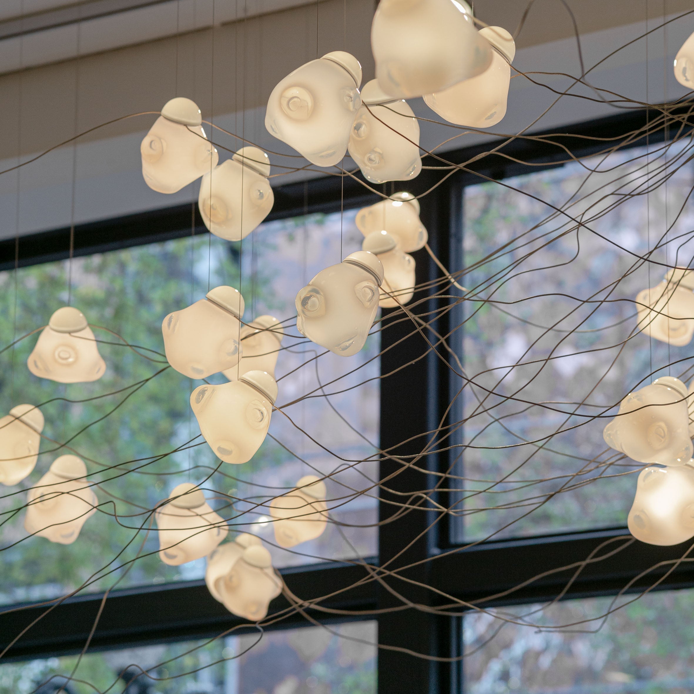 Vasilen Ice Pier Schwarz Glas Pendelleuchte-Letslighting