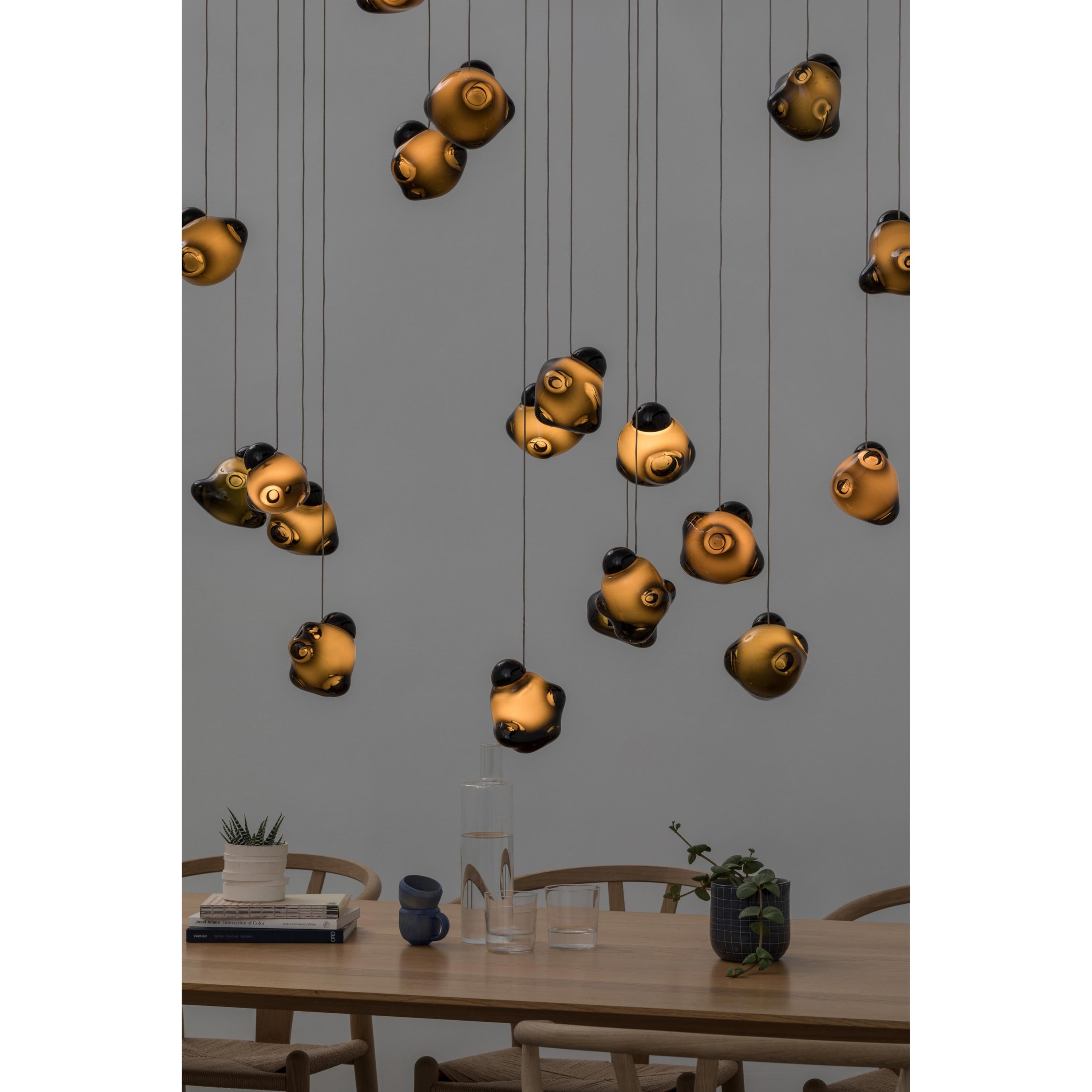 Vasilen Ice Pier Schwarz Glas Pendelleuchte-Letslighting