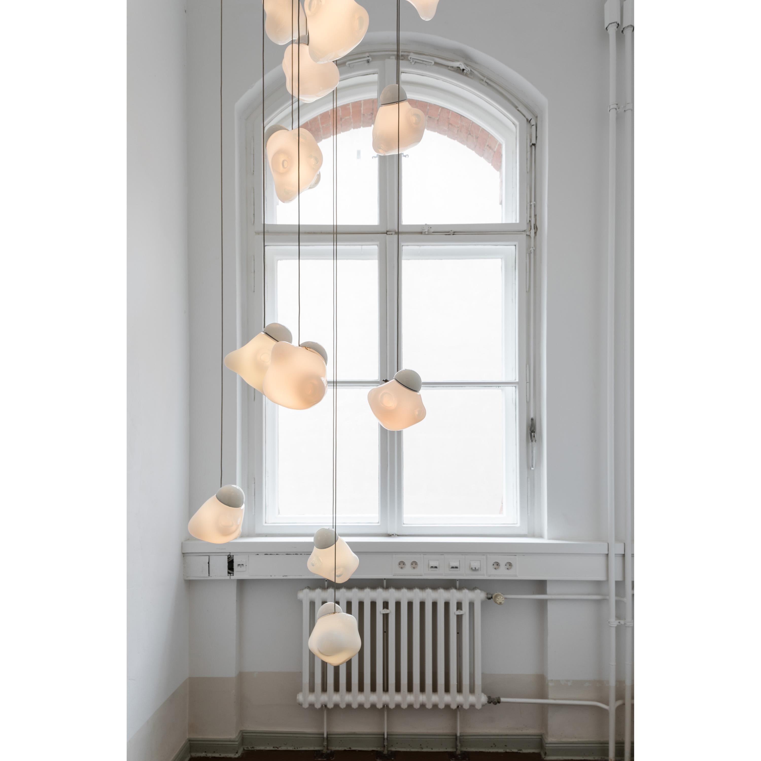Vasilen Ice Pier Schwarz Glas Pendelleuchte-Letslighting